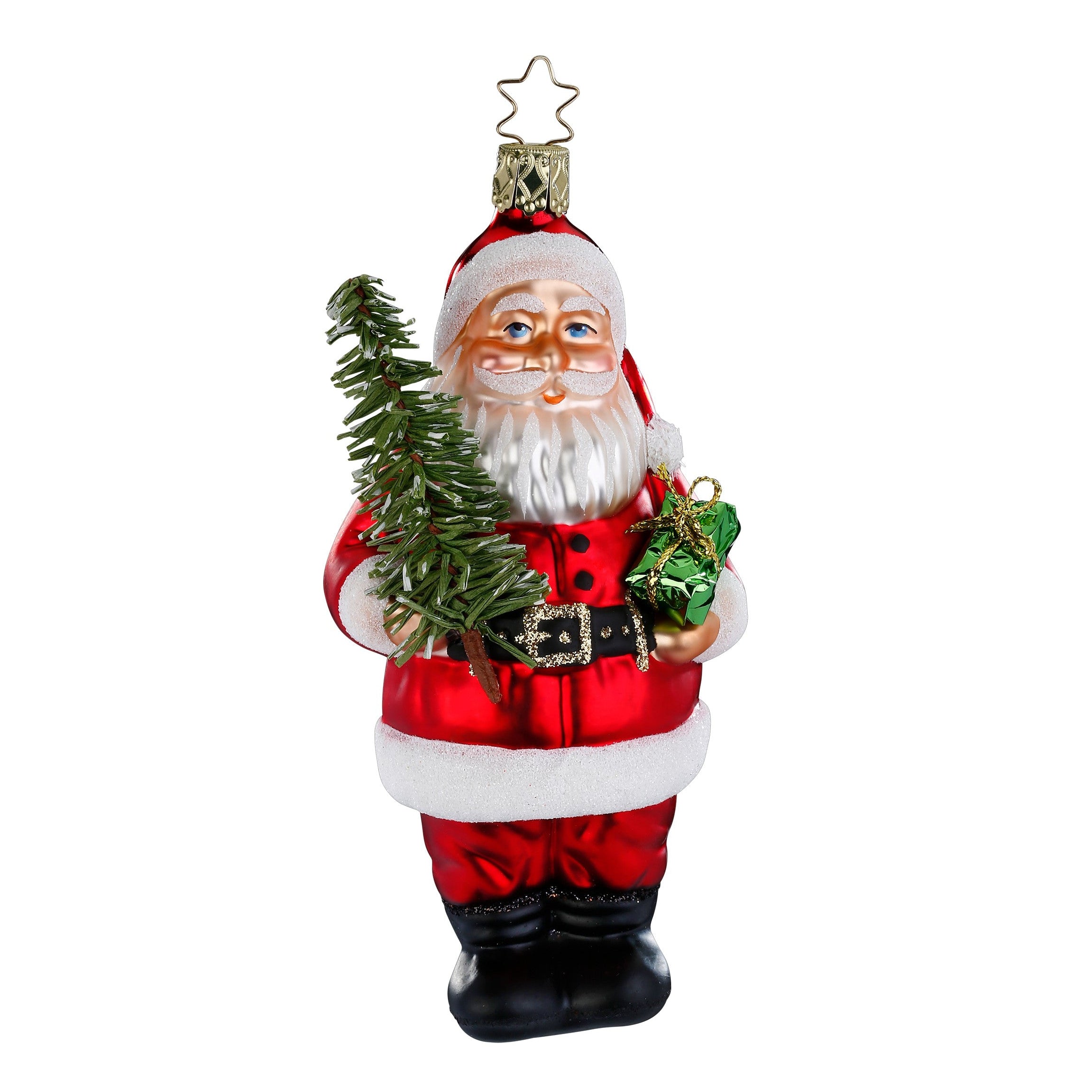 2025 Jahreskugel Anhänger Santa Clause, 14 cm