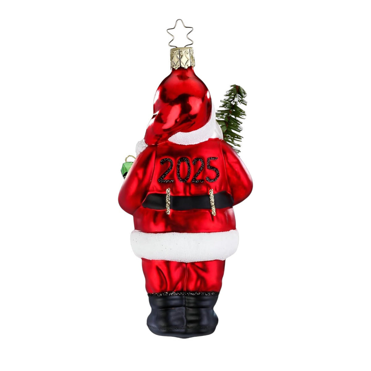 2025 Jahreskugel Anhänger Santa Clause, 14 cm