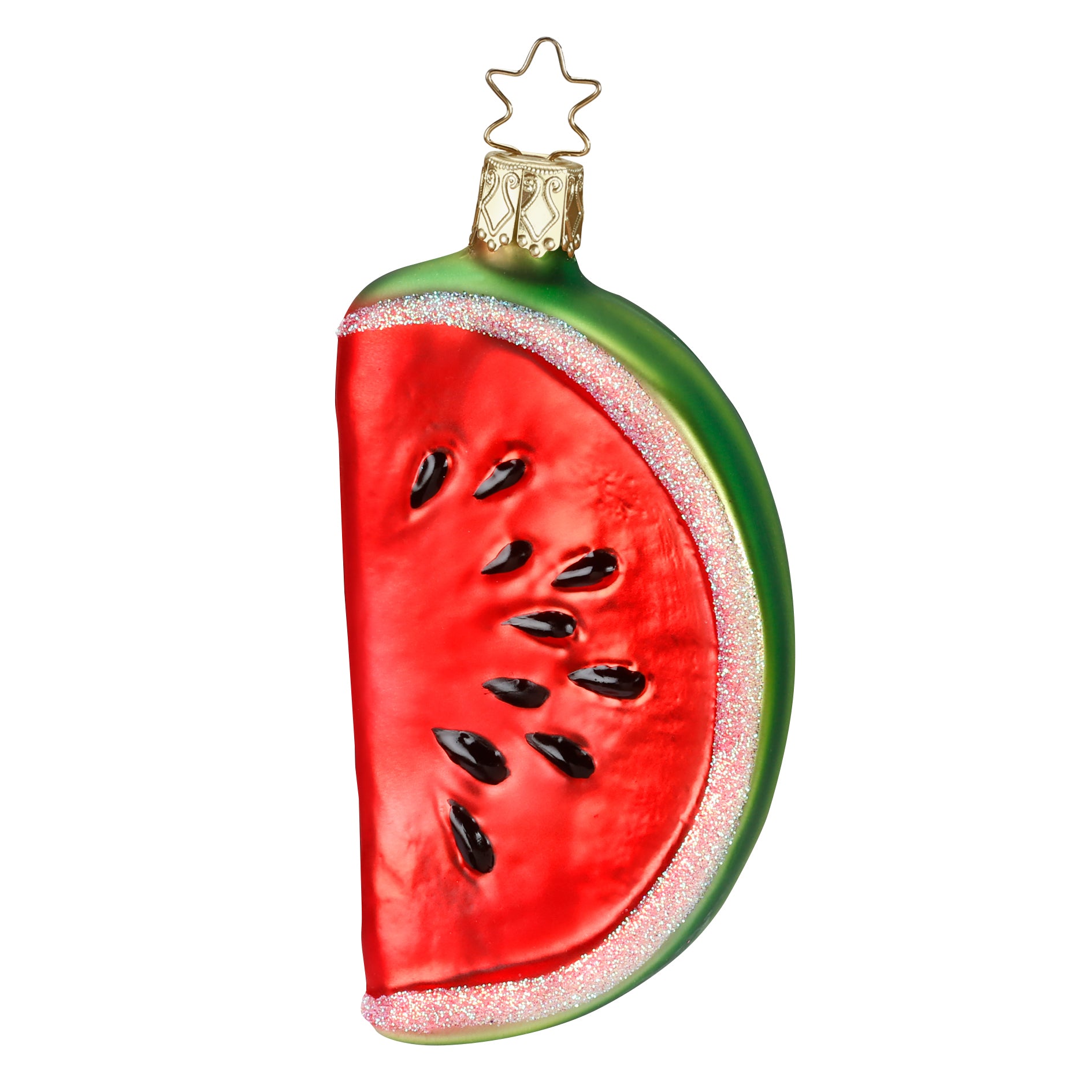 Glaskugel Anhänger Melonenstück, 10cm