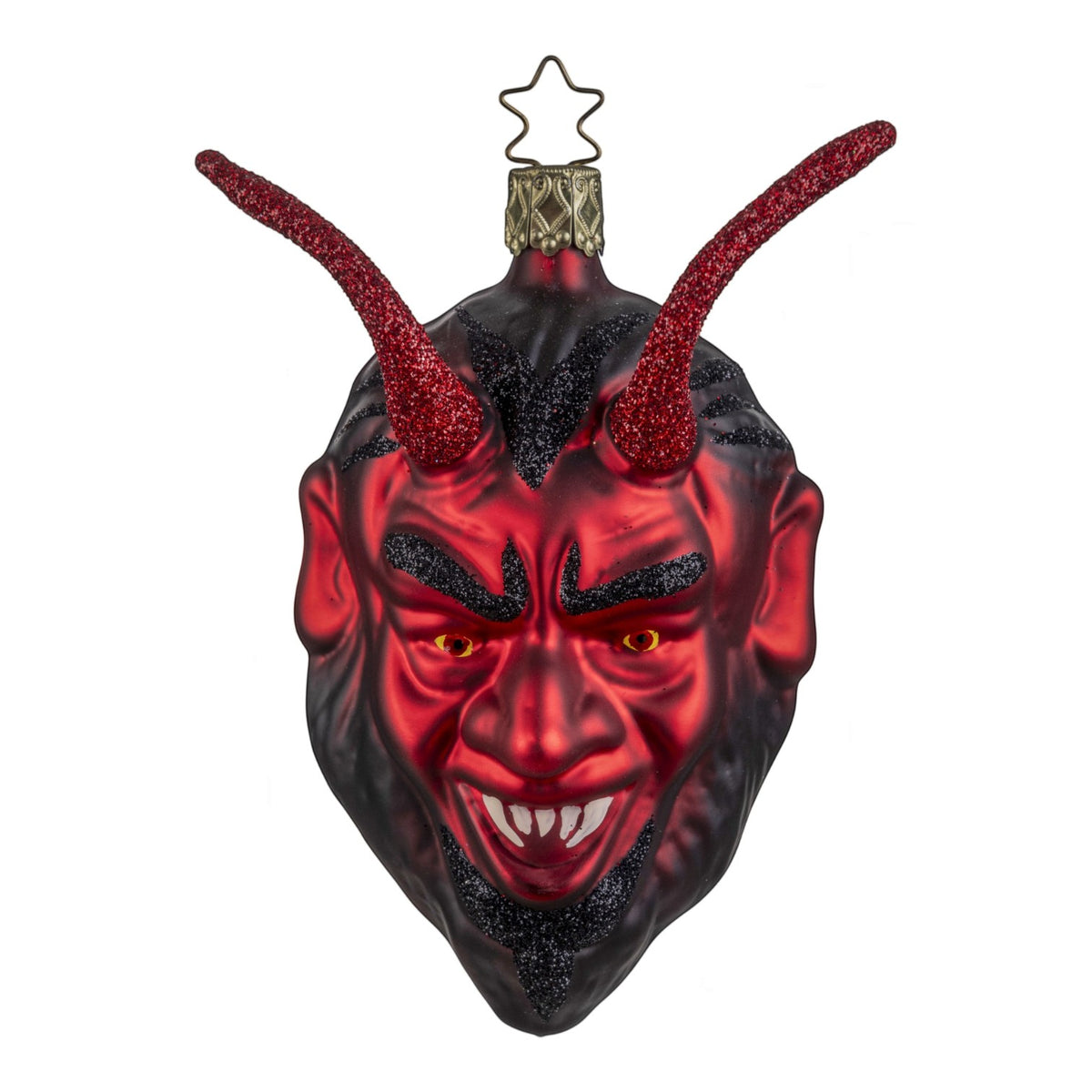 Glaskugel Anhänger Krampus Glutfang, 10.5 cm 10056S026 Inge Glas