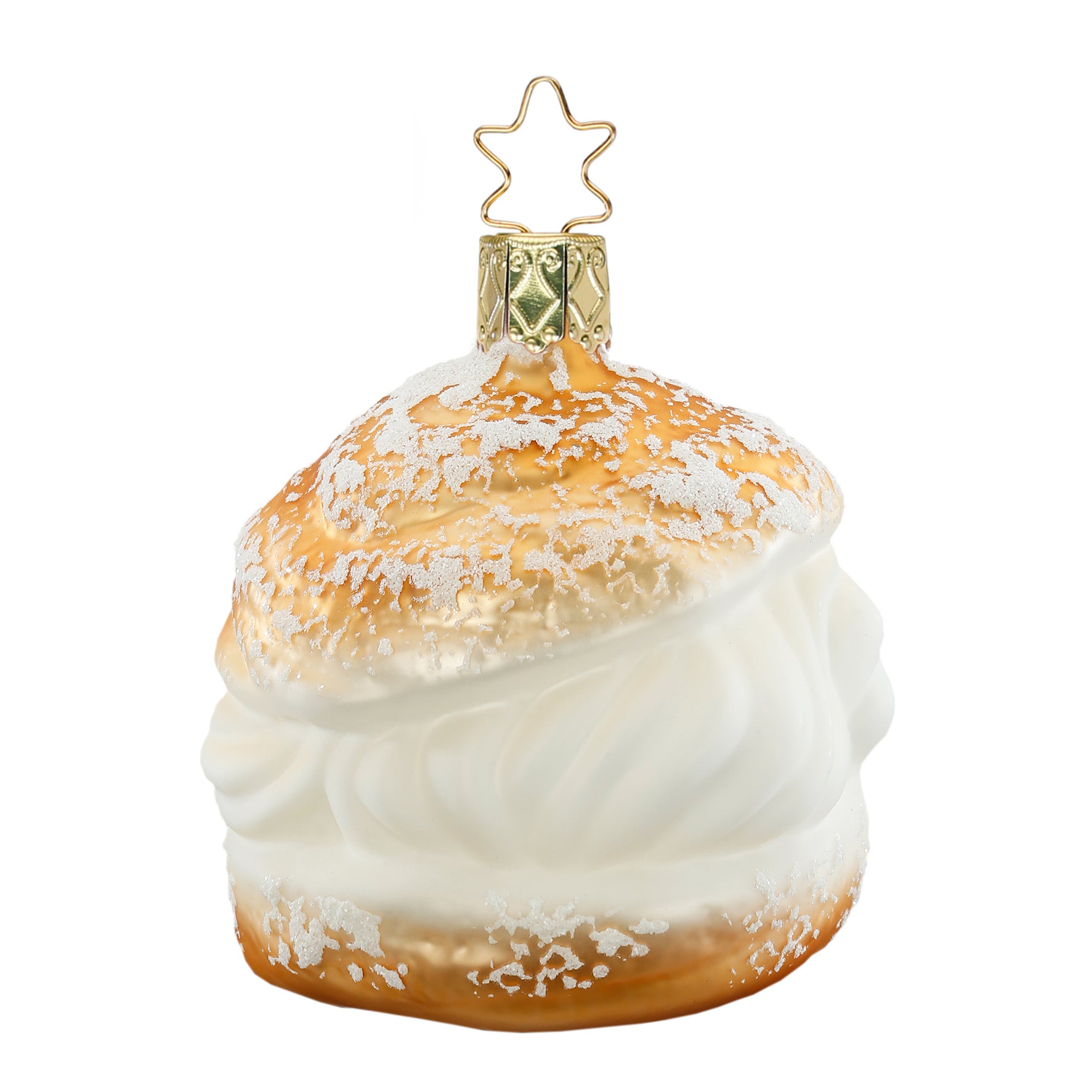 Glass ball pendant cream puff, 7.5 cm