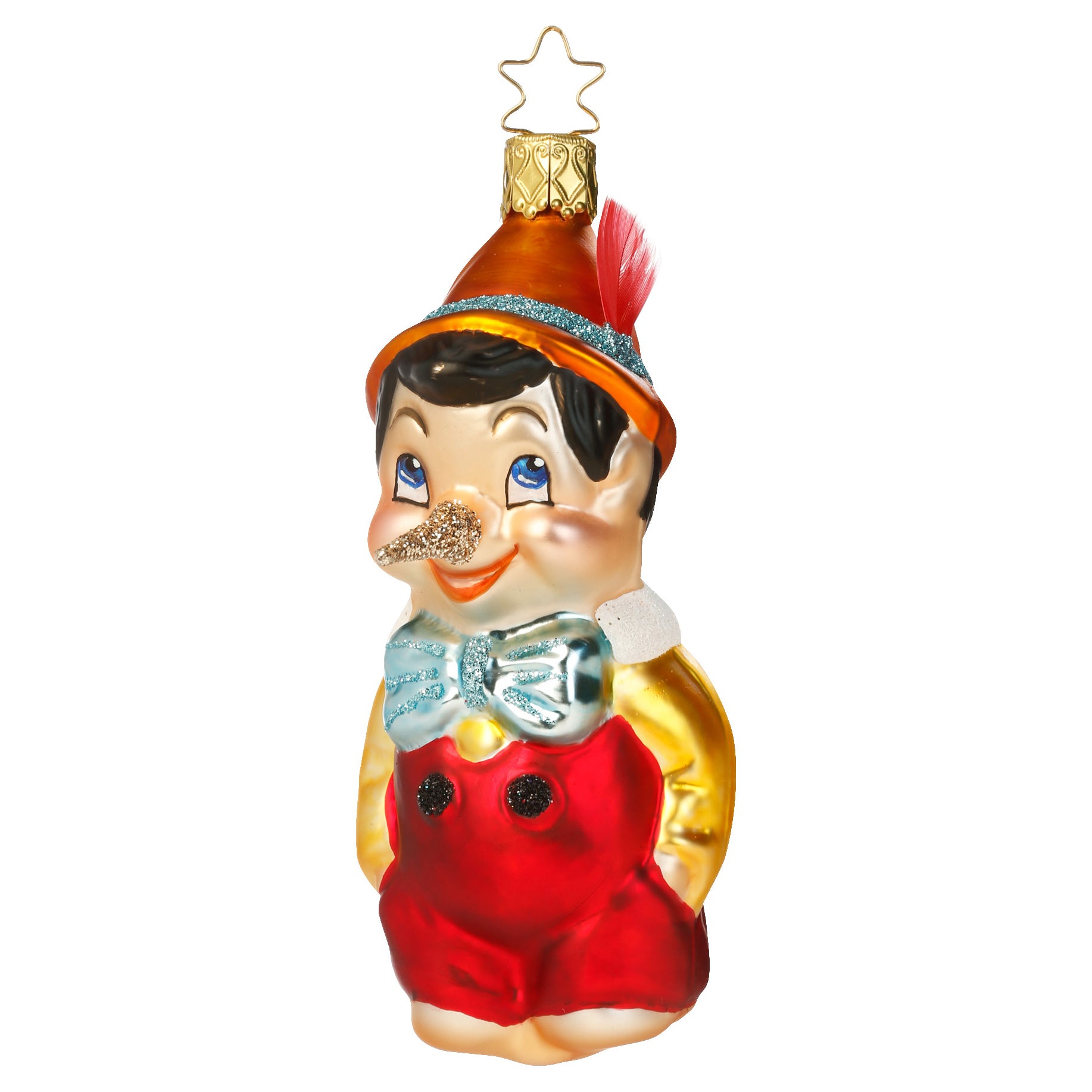 Glaskugel Anhänger Pinocchio, 11,0cm 10078S015 Inge Glas