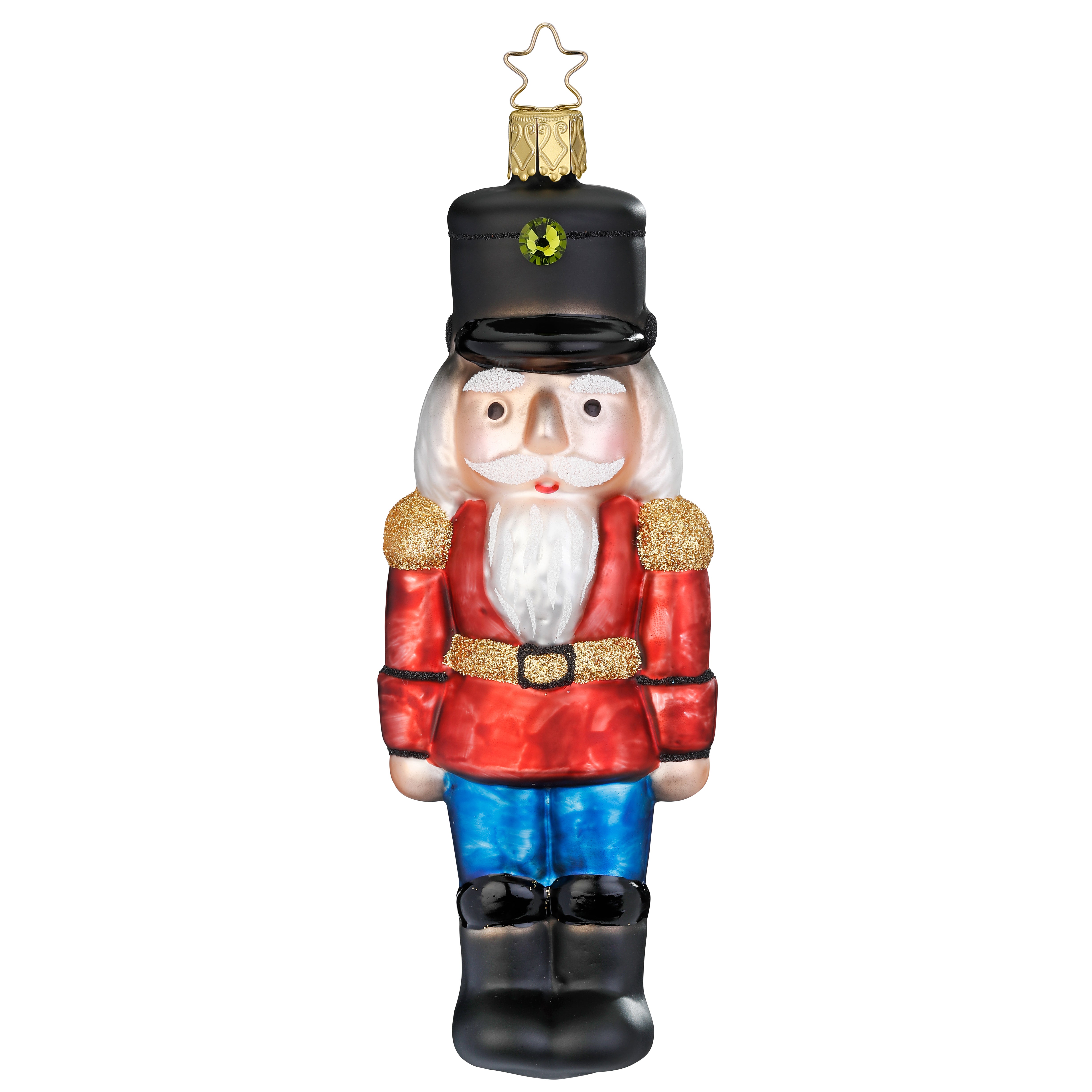Glass ball pendant nutcracker, 15.0cm