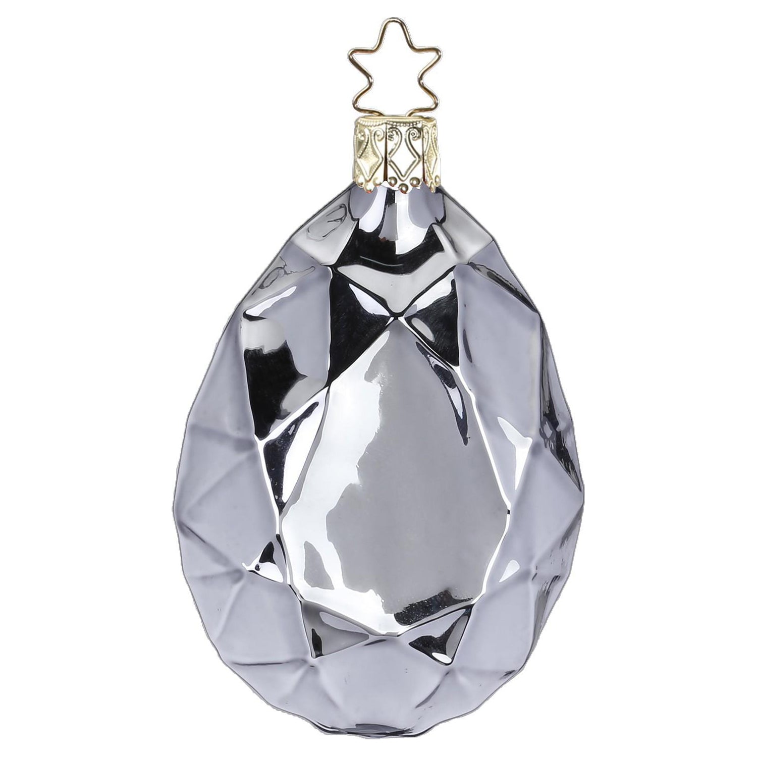Glass ball pendant diamond silver shine