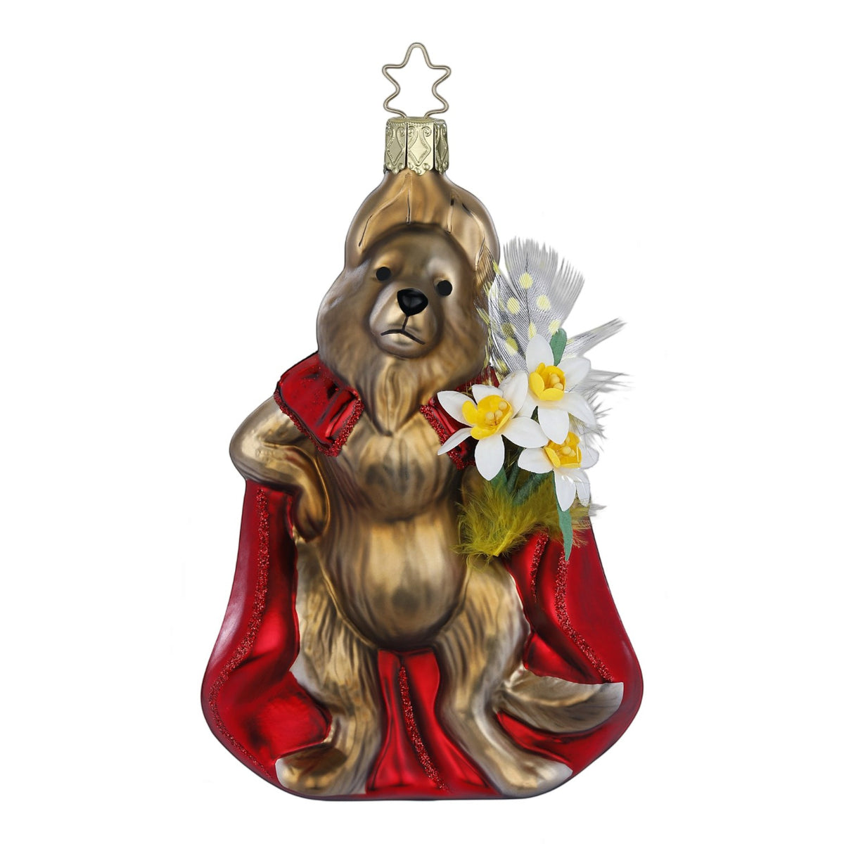 Glaskugel Anhänger Böser Wolf, 13.5 cm 10145S026 Inge Glas