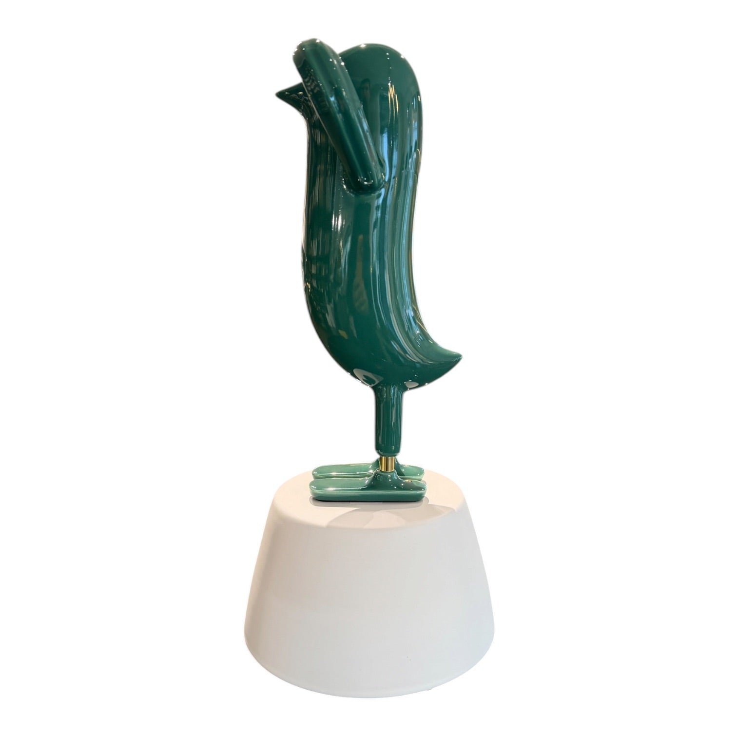 Mini Hopebird, glossy mint&milk ink. Podest