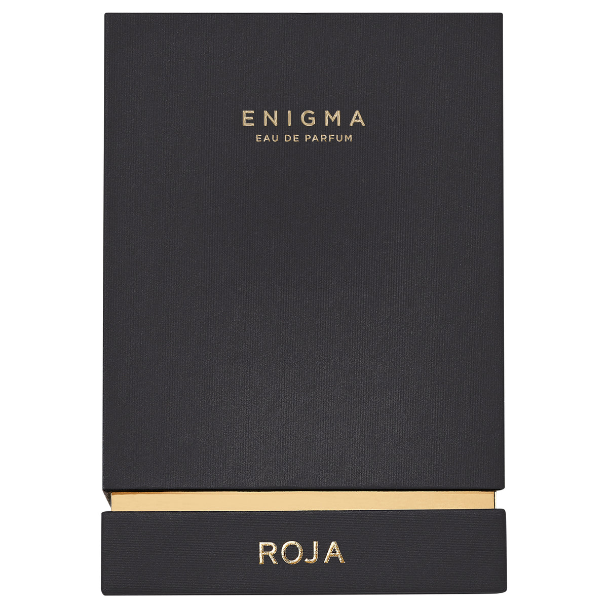 Enigma Pour Homme EdP von Roja Parfums – Schwarze Verpackung mit Goldschrift