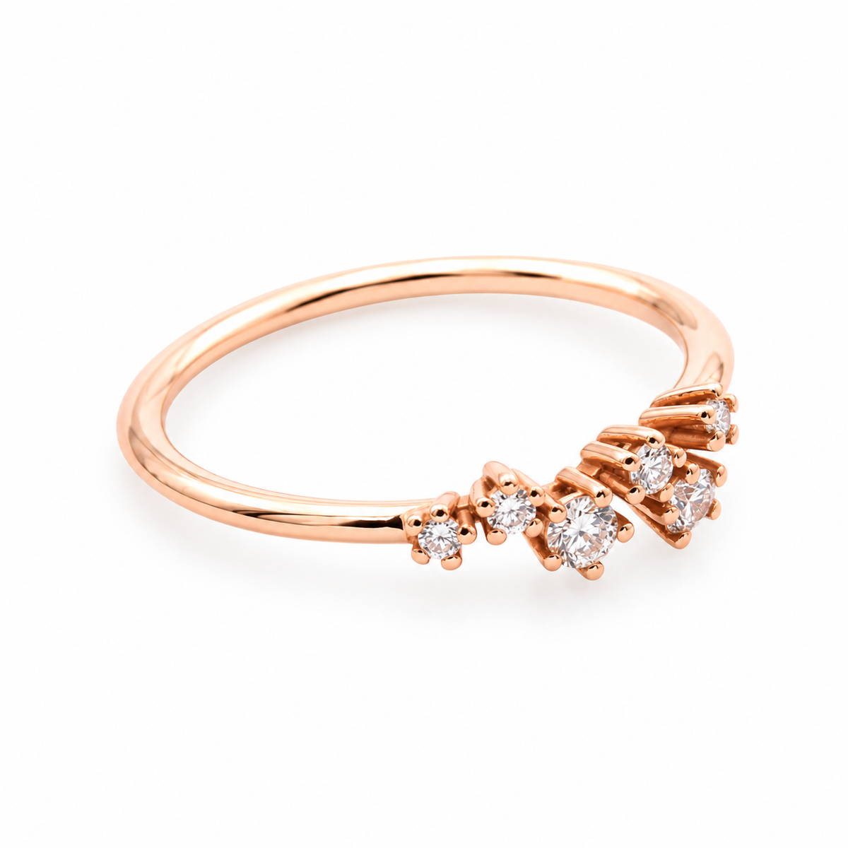 Noën Ring Sparkle II aus 18kt Roségold mit Diamanten