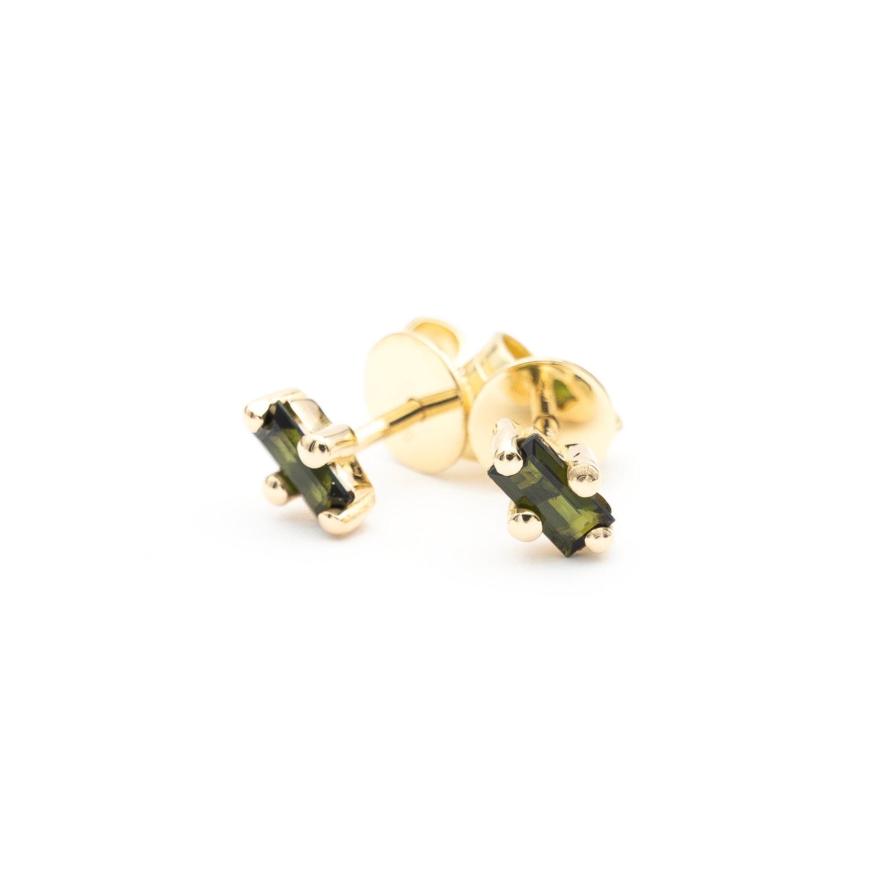 Earring Luz, Tourmaline Green, 18kt Fairtrade Yellow Gold