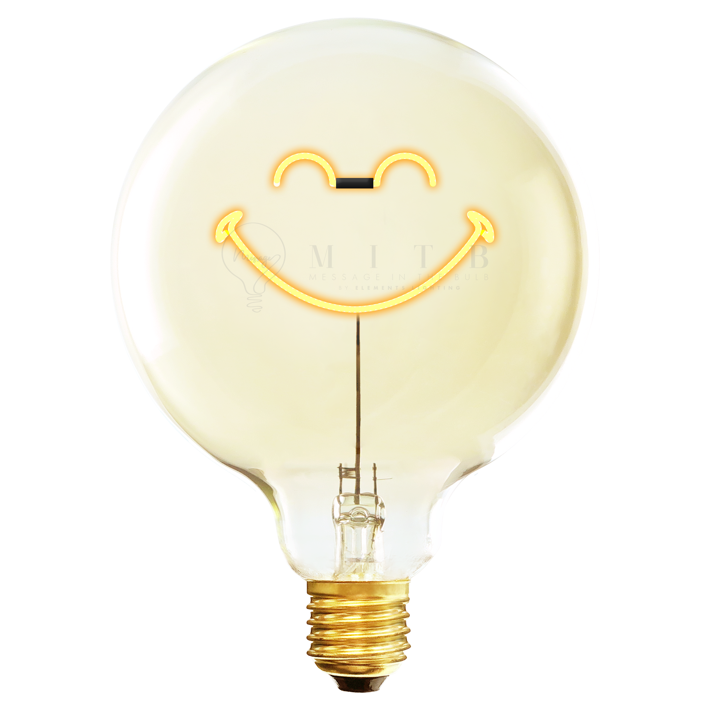 MITB LED Glühbirne - Smiley World, Contentment, bernstein