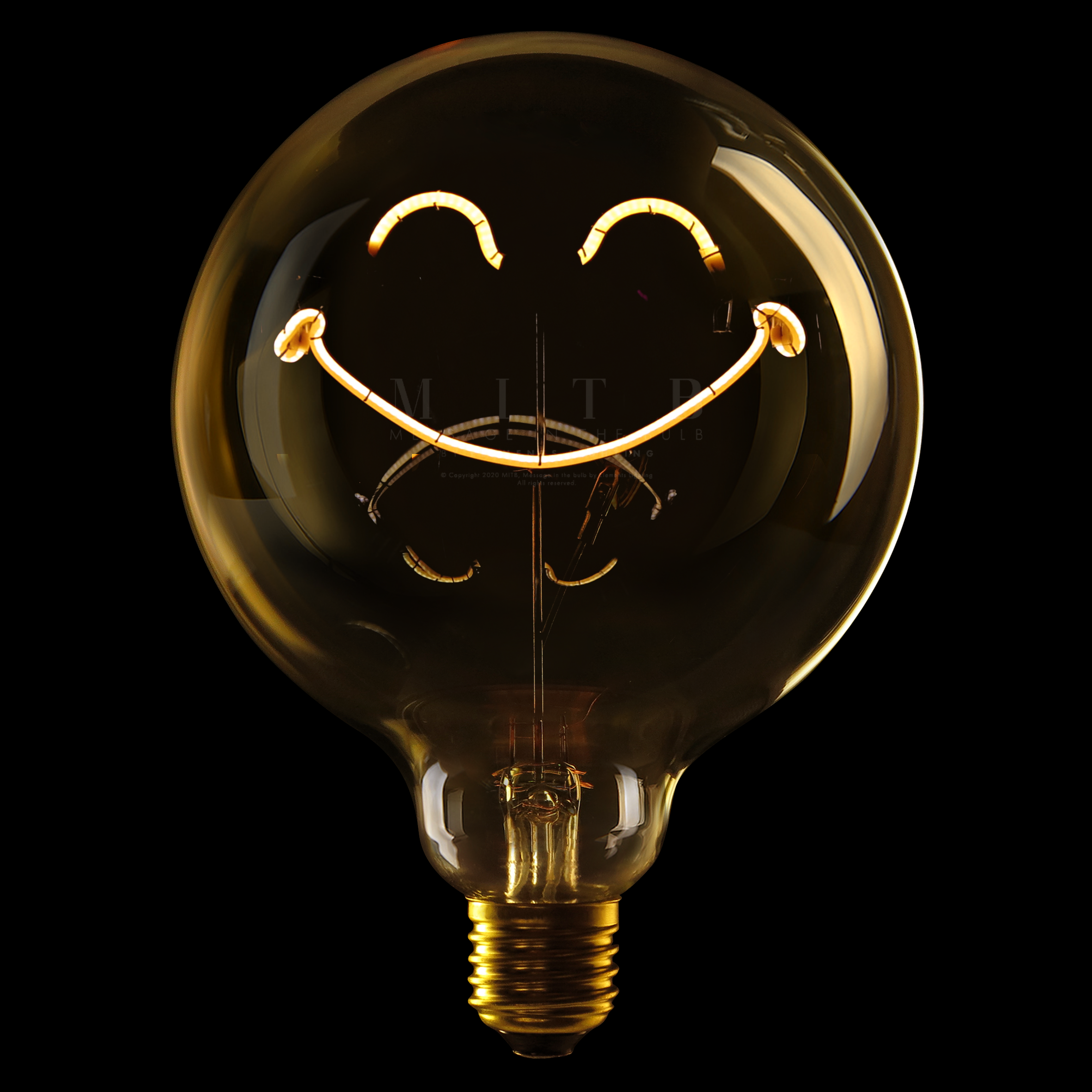 MITB LED Glühbirne - Smiley World, Contentment, bernstein