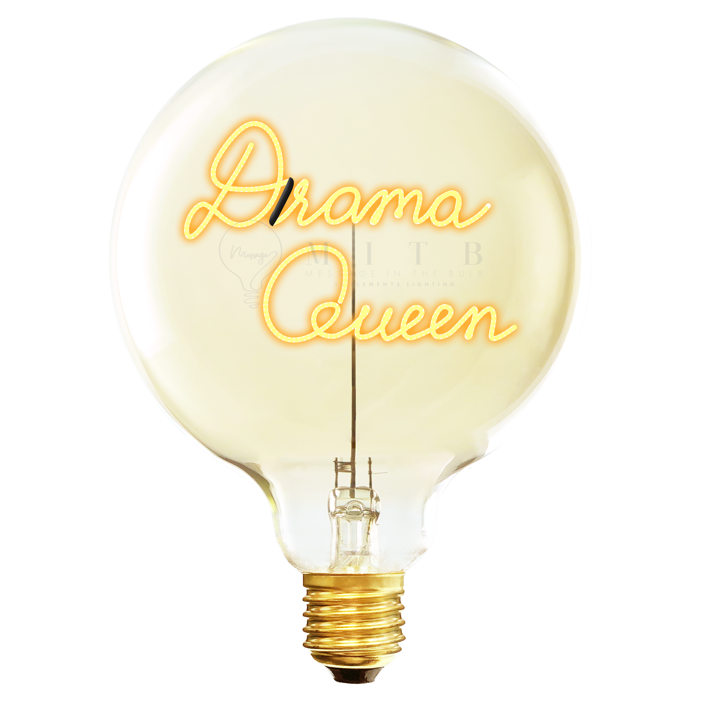 MITB LED Glühbirne - Drama Queen, bernstein