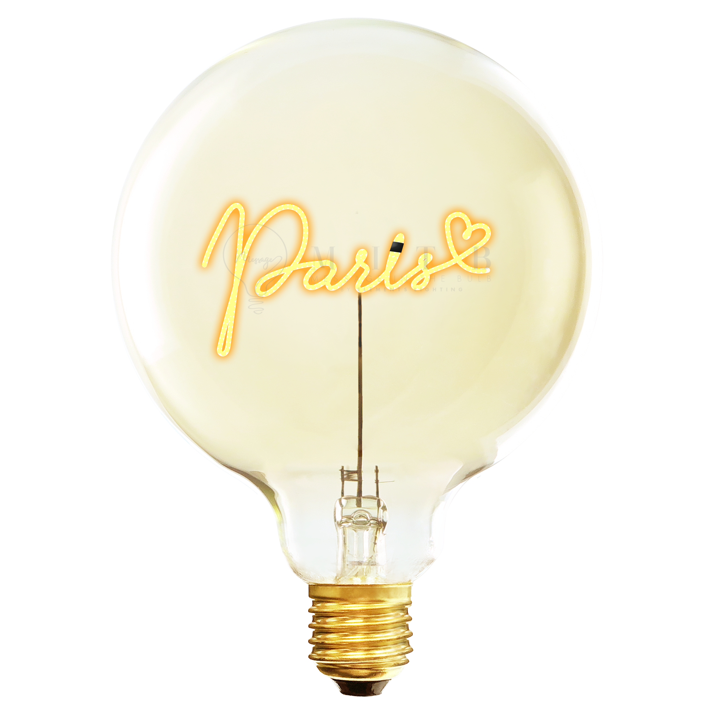 MITB LED Glühbirne - Paris love, weiß, bernstein