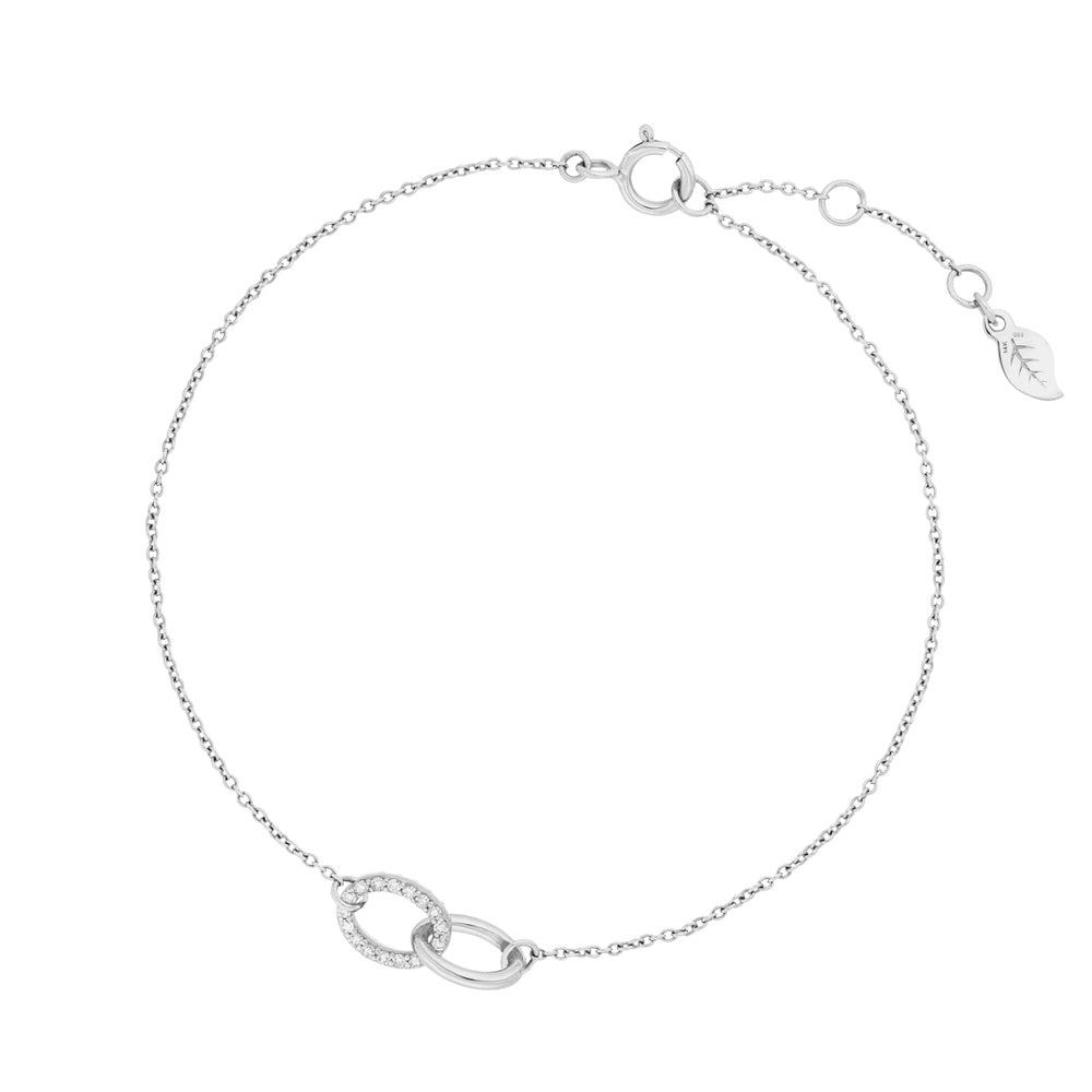 Armkette Eternal Touch mit Diamanten, 14K Weißgold