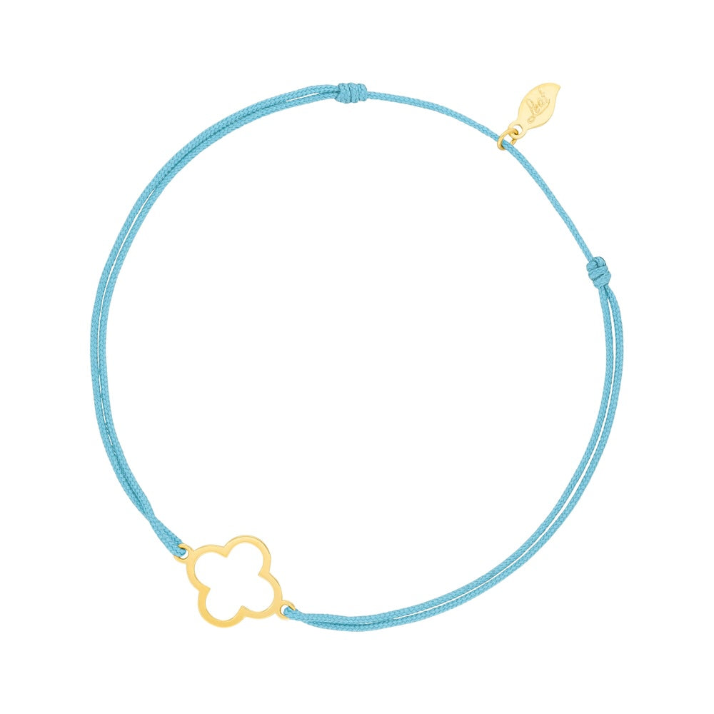 Glücksbändchen Gentle Clover, 14K Gelbgold