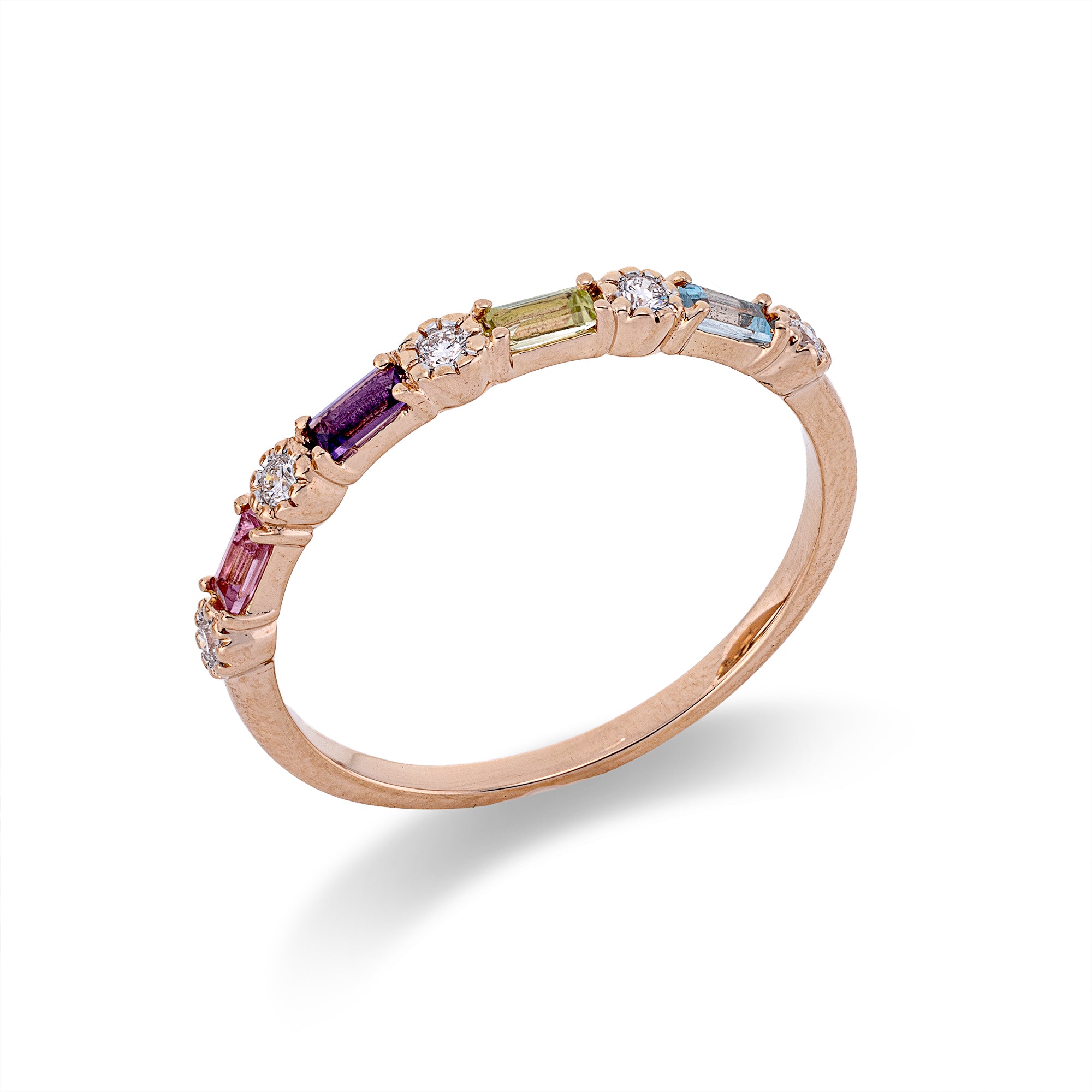 Ring DD1DV6949R 18kt Roségold mit Diamanten und Edelsteinen
