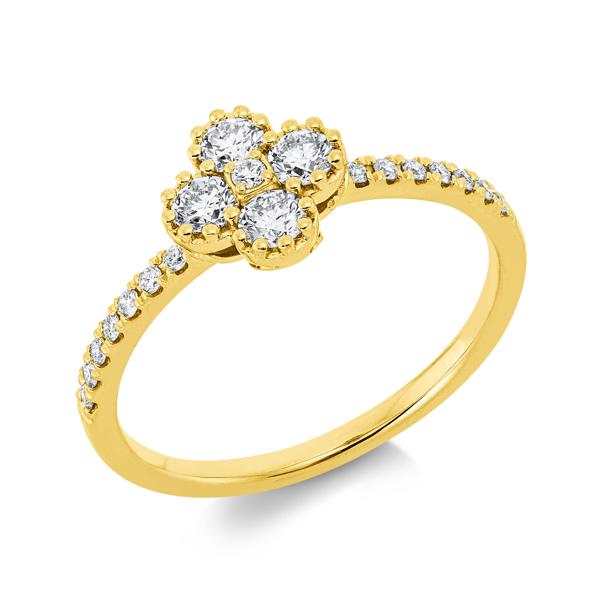 Ring Clover DD1IA6919G 18kt Gelbgold, Diamanten