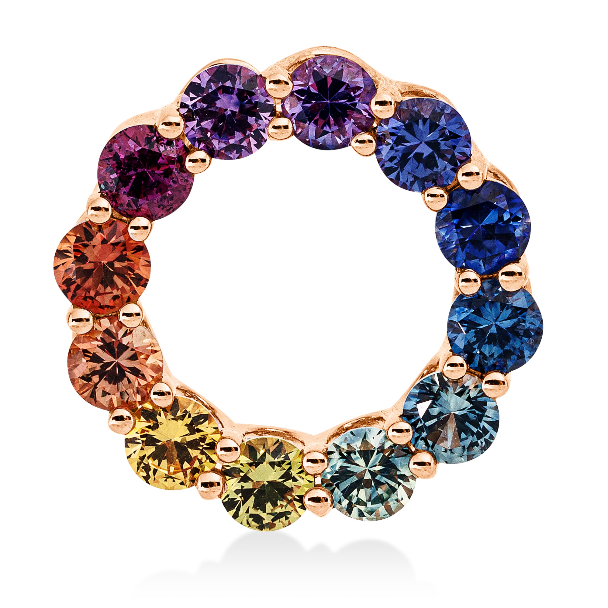 Anhänger Rainbow DD3I69350R 18kt Roségold, Saphire