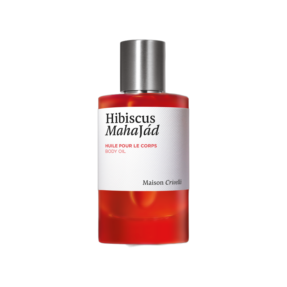 Hibiscus Mahajád Körperöl von Maison Crivelli – Flakon freigestellt