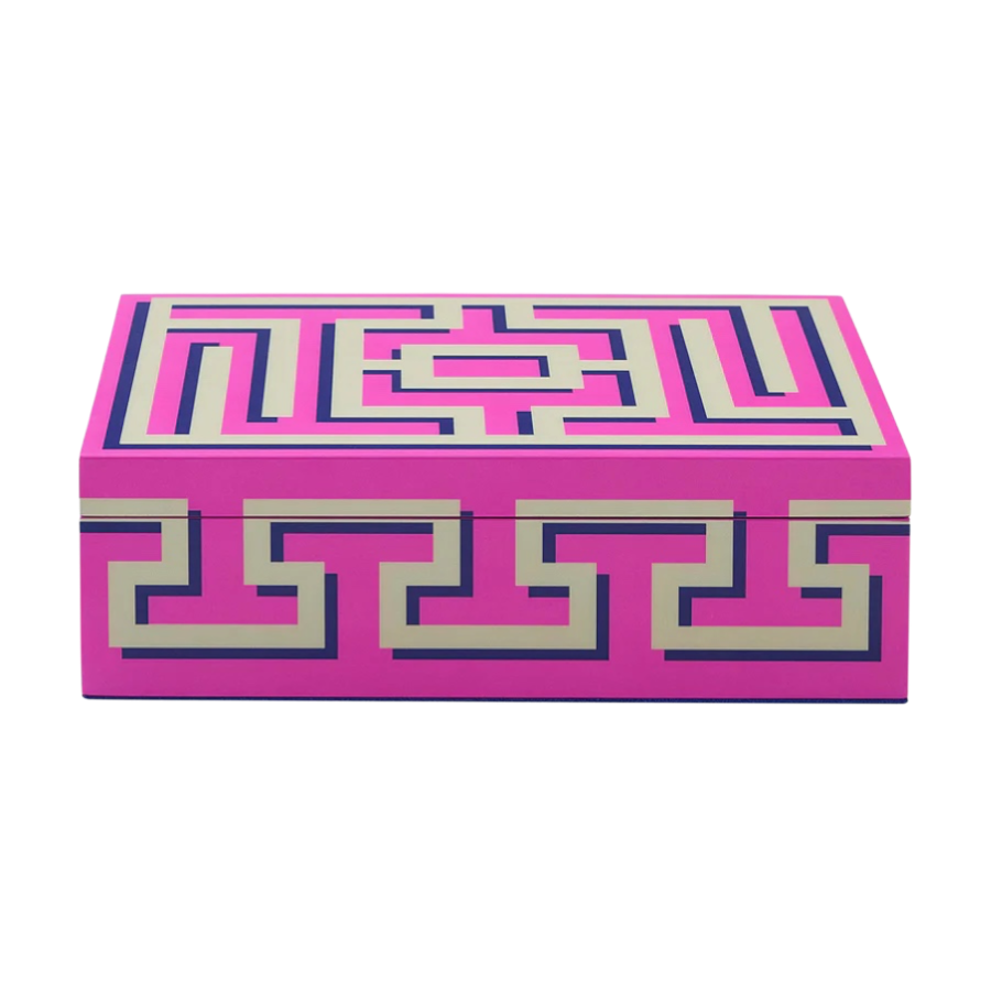 Aufbewahrungsbox, Medium Labyrinth pink