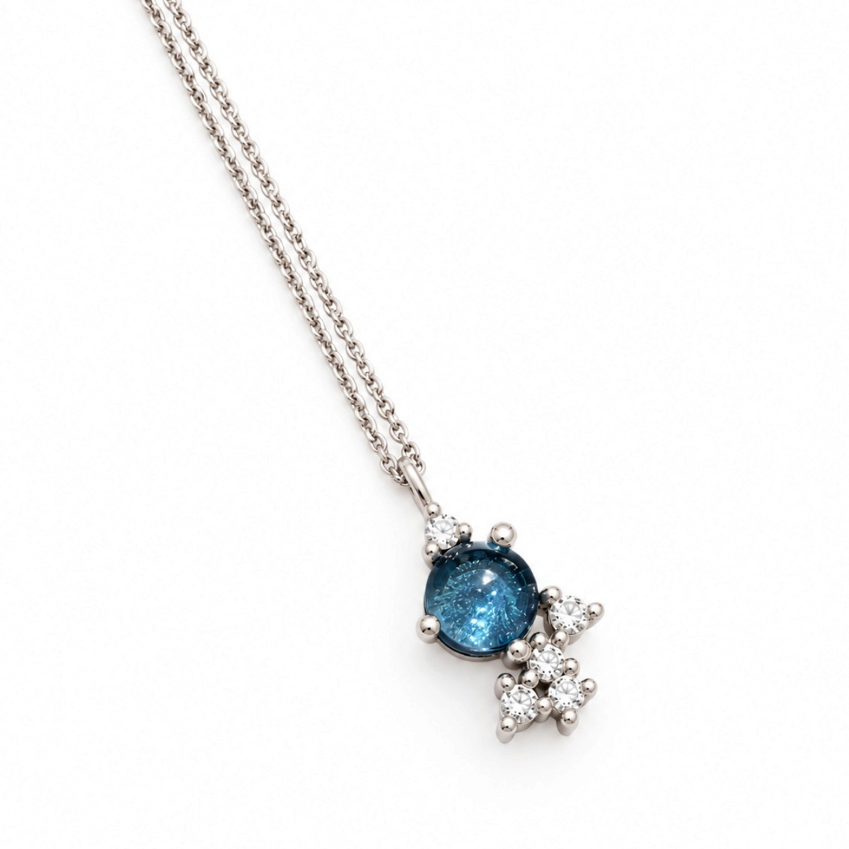 Noen Halskette Stellini Topas mit Diamanten, Weißgold 4D OUTFITTERS