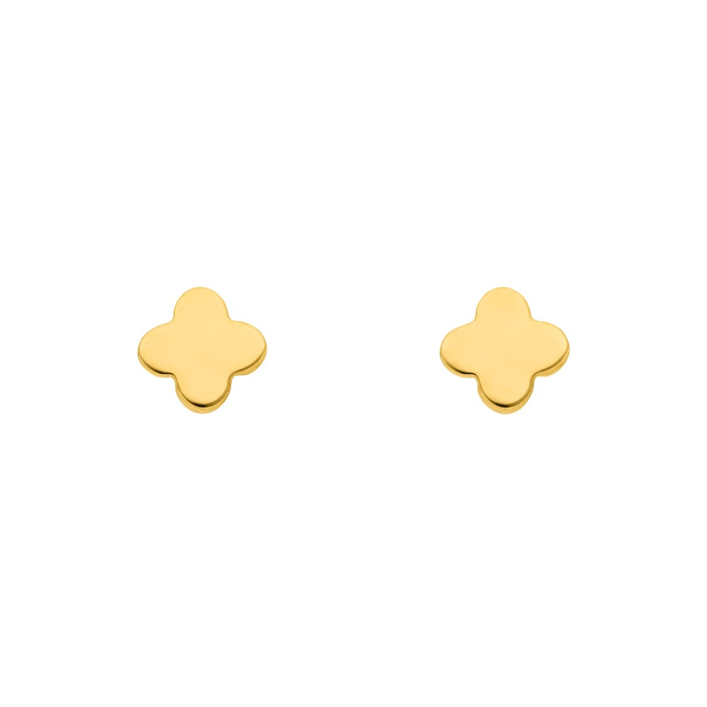 Ohrstecker Mini Clover, 14K Gelbgold