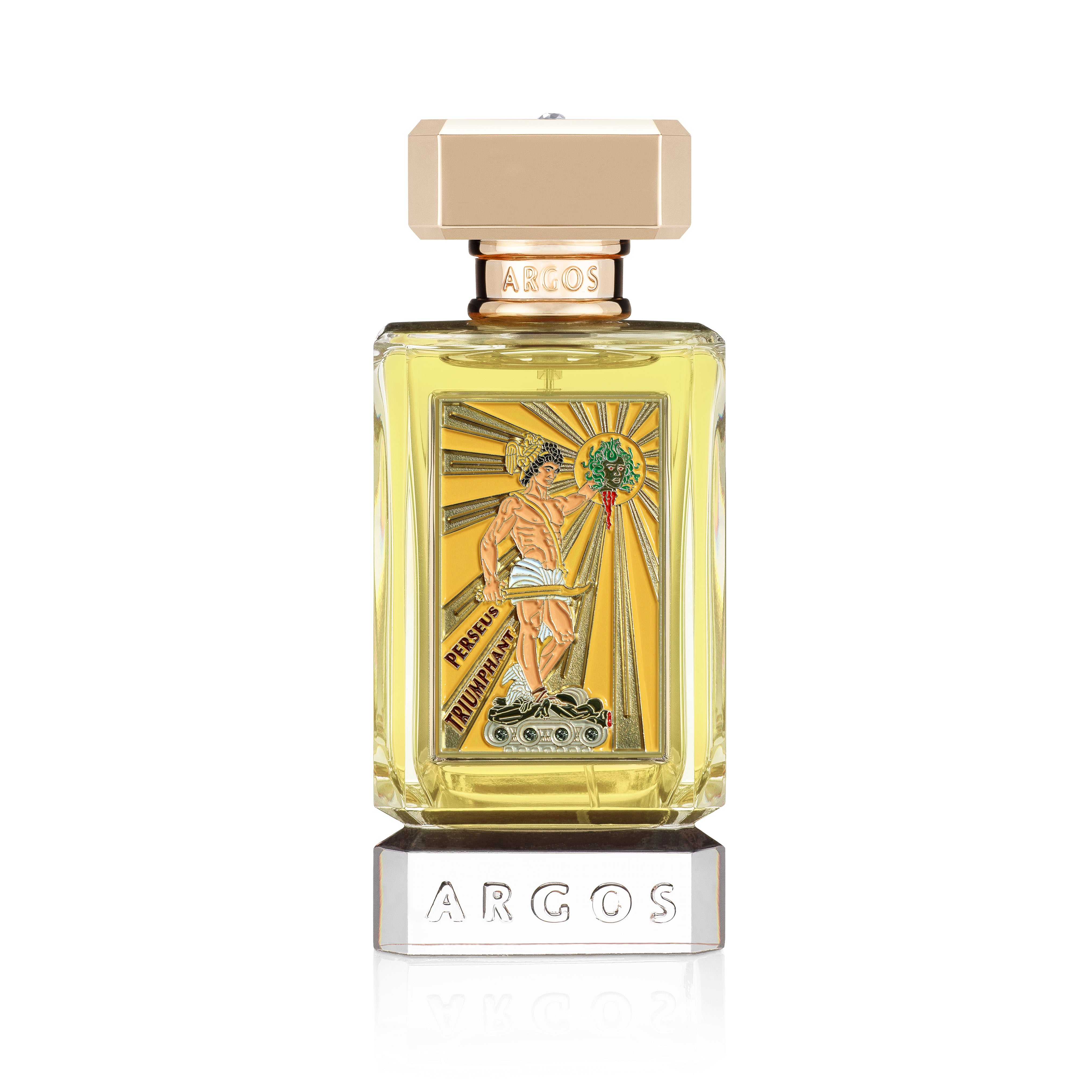 Perseus Triumphant von ARGOS ist ein luxuriöses Extrait de Parfum mit Bergamotte, Safran, Rose, Leder, Atlaszeder, Moschus und Oud. Kraftvoll und elegant.