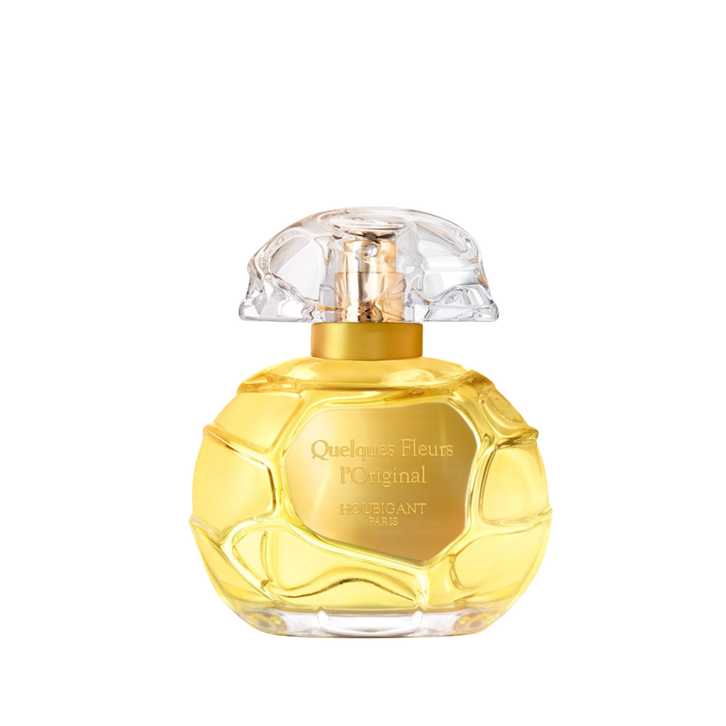 Houbigant Quelques Fleurs L’Original Eau de Parfum 100ml – luxuriöser Flakon mit goldenen Akzenten, ein Klassiker der Parfümeriekunst. Jetzt bei 4D OUTFITTERS erhältlich.