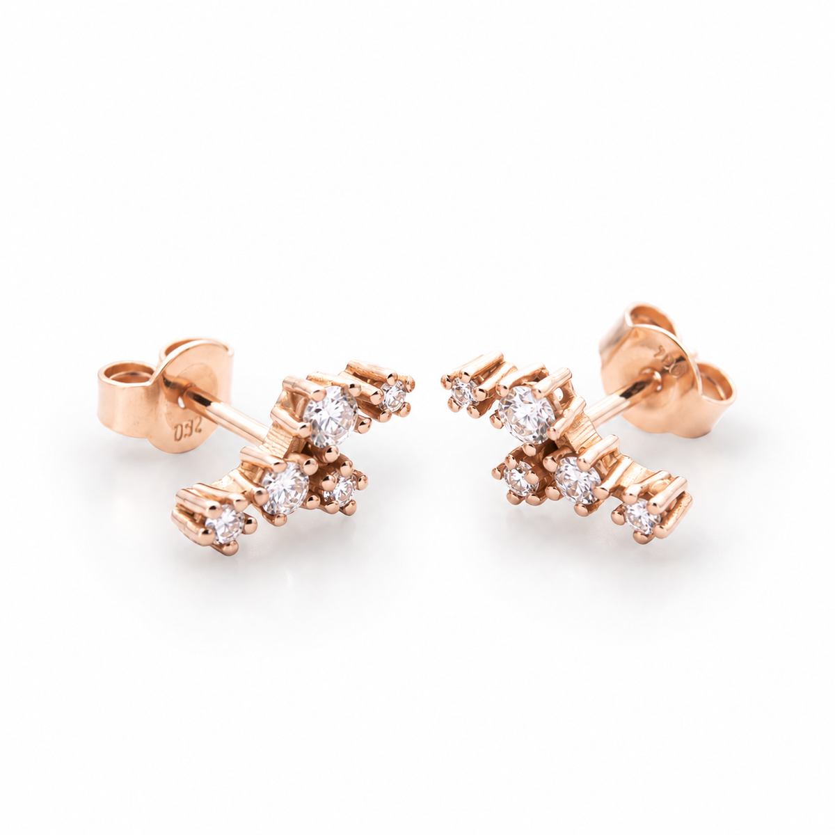 Earring Sparkle, 18kt Fairmined Rose Gold
