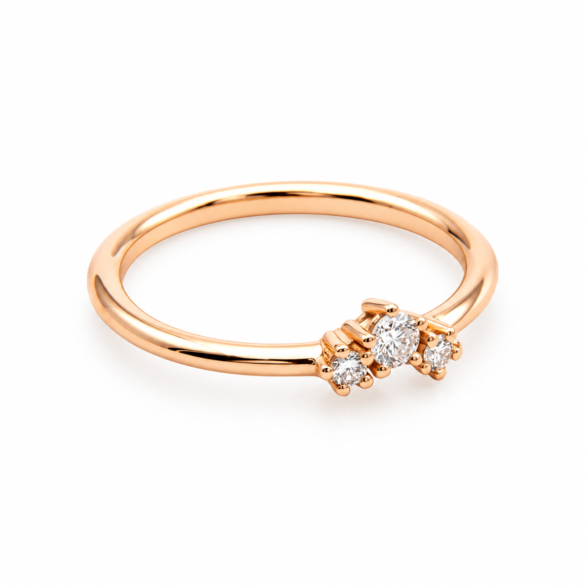 Noën Ring Sparkle I aus 18kt Roségold mit Diamanten