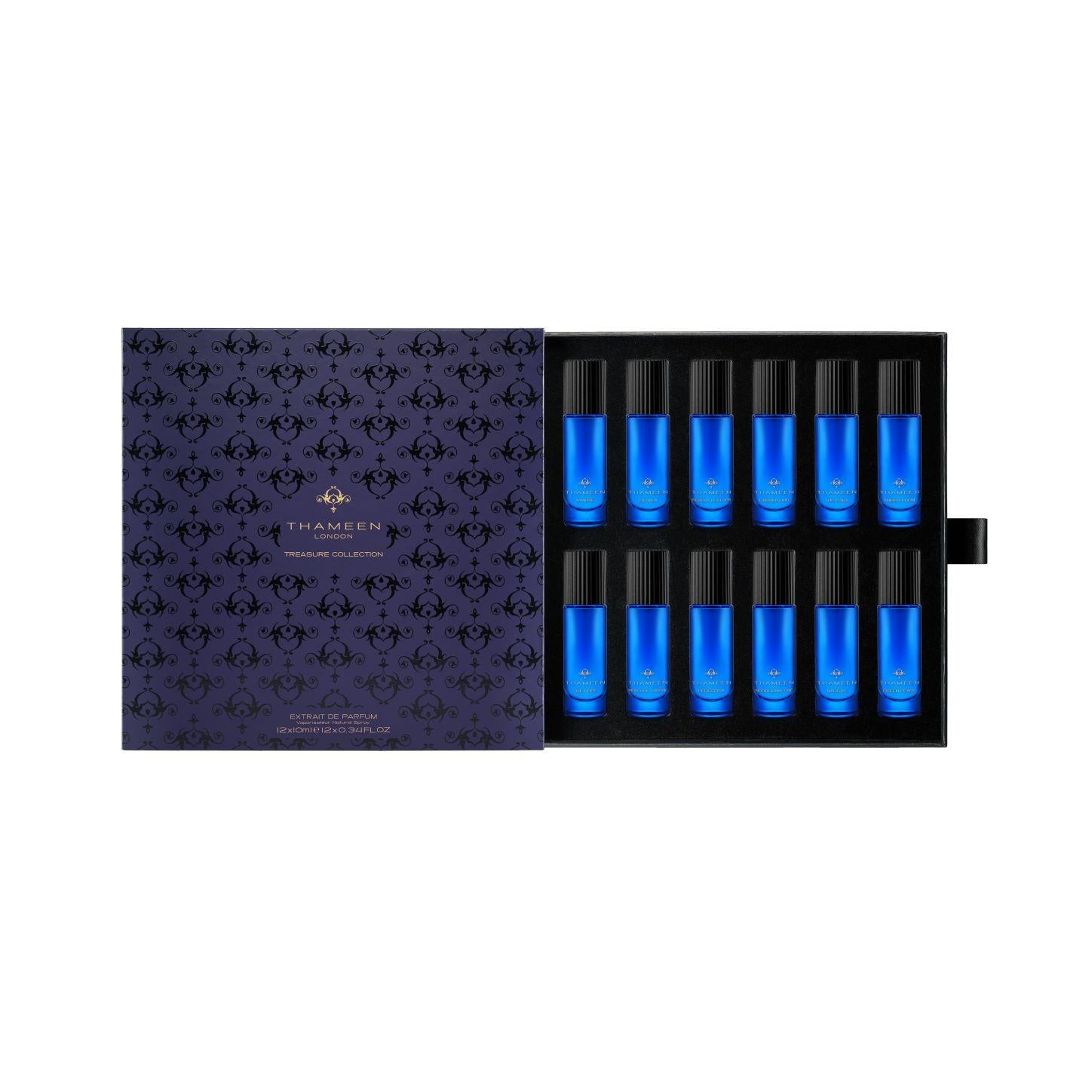 Thameen Treasure Collection Box – Luxus-Duftset mit 12×10 ml Sprays aus der Treasure Collection in Geschenkbox.