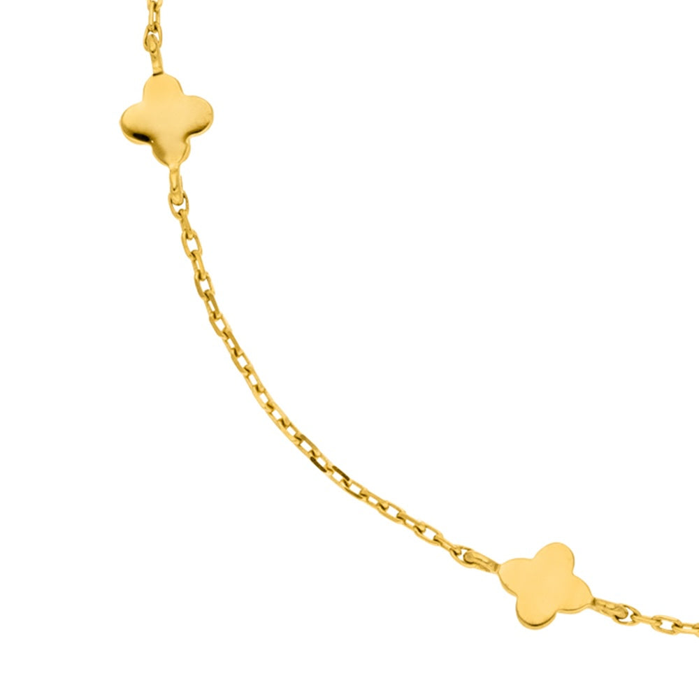 Armkette Mini Clover, 14K Gelbgold