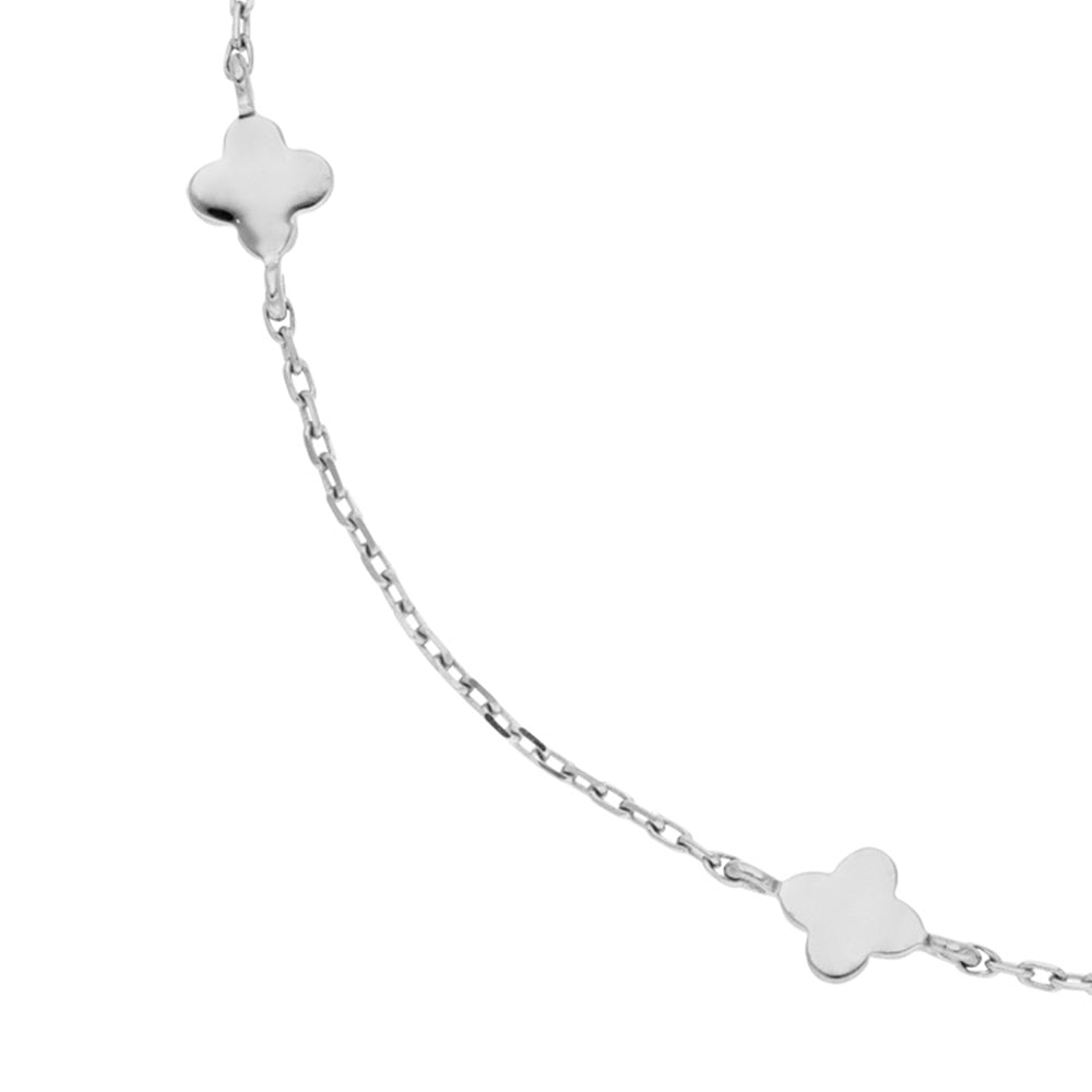 Armkette Mini Clover, 14K Weißgold