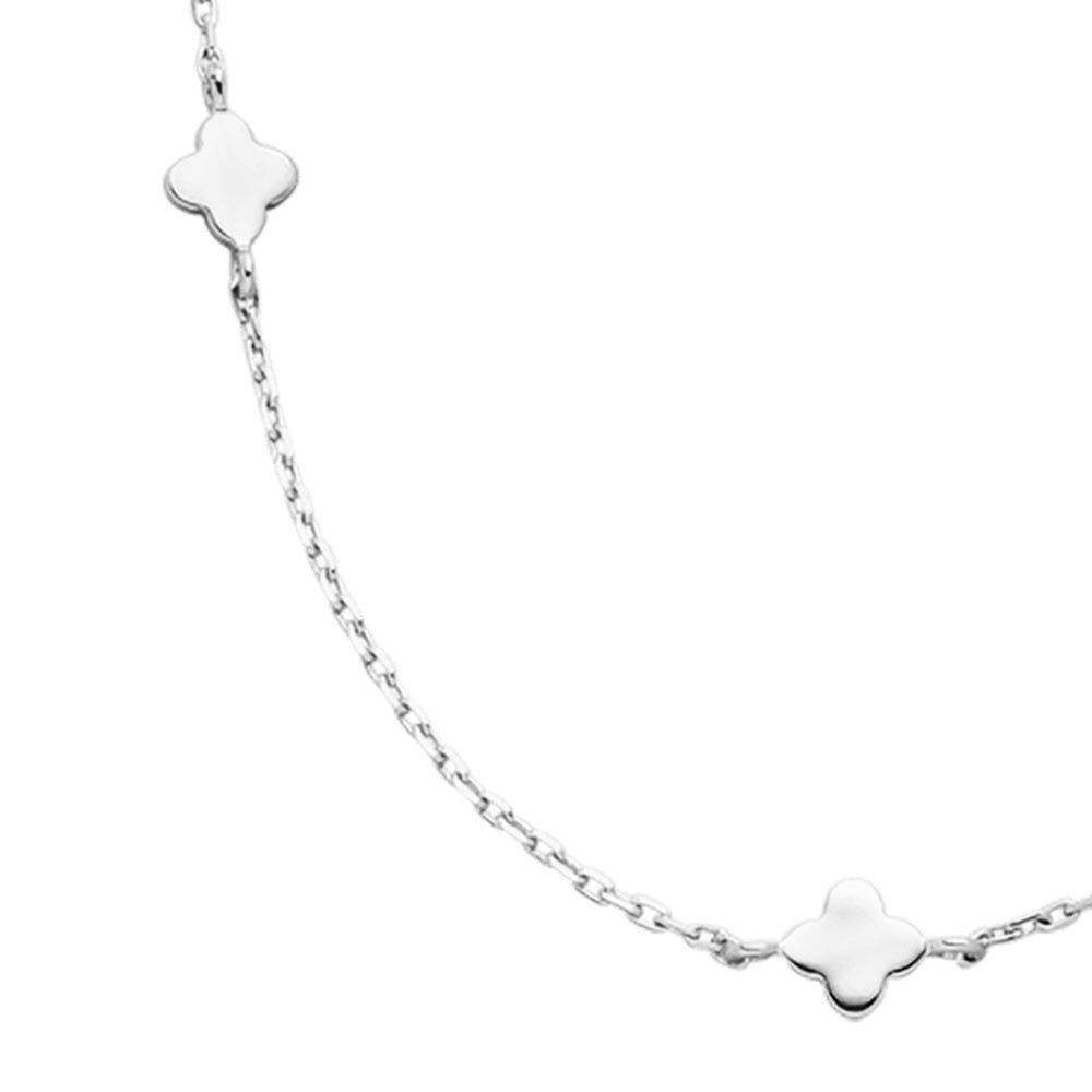 Mini Clover necklace, 14K white gold