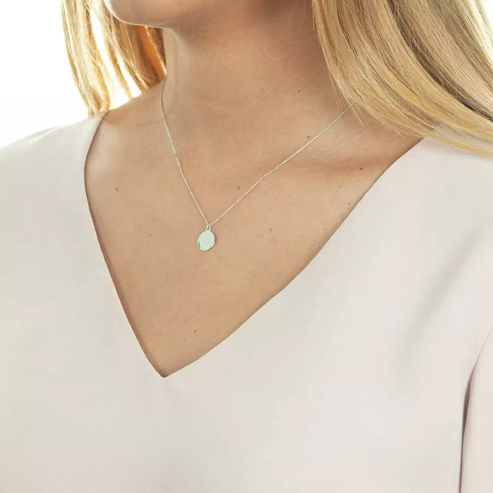 °Necklace Plate, 18K white gold