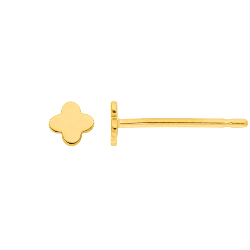 Ohrstecker Mini Clover, 14K Gelbgold