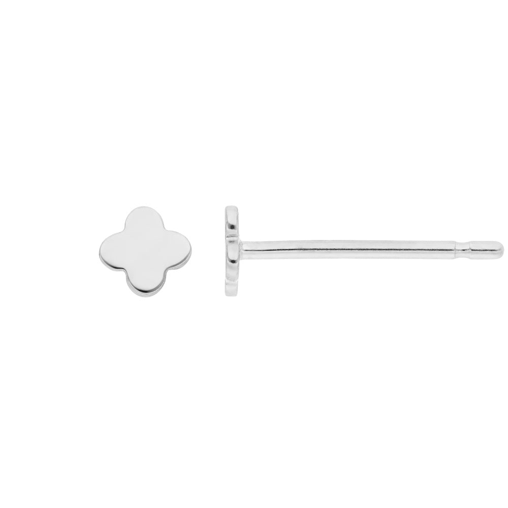 Ohrstecker Mini Clover, 14K Weißgold