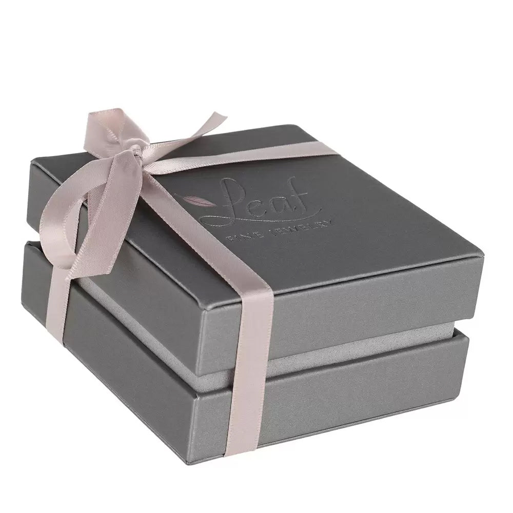 Glücksband Eternal Touch Big, 14K Weißgold, schwarz