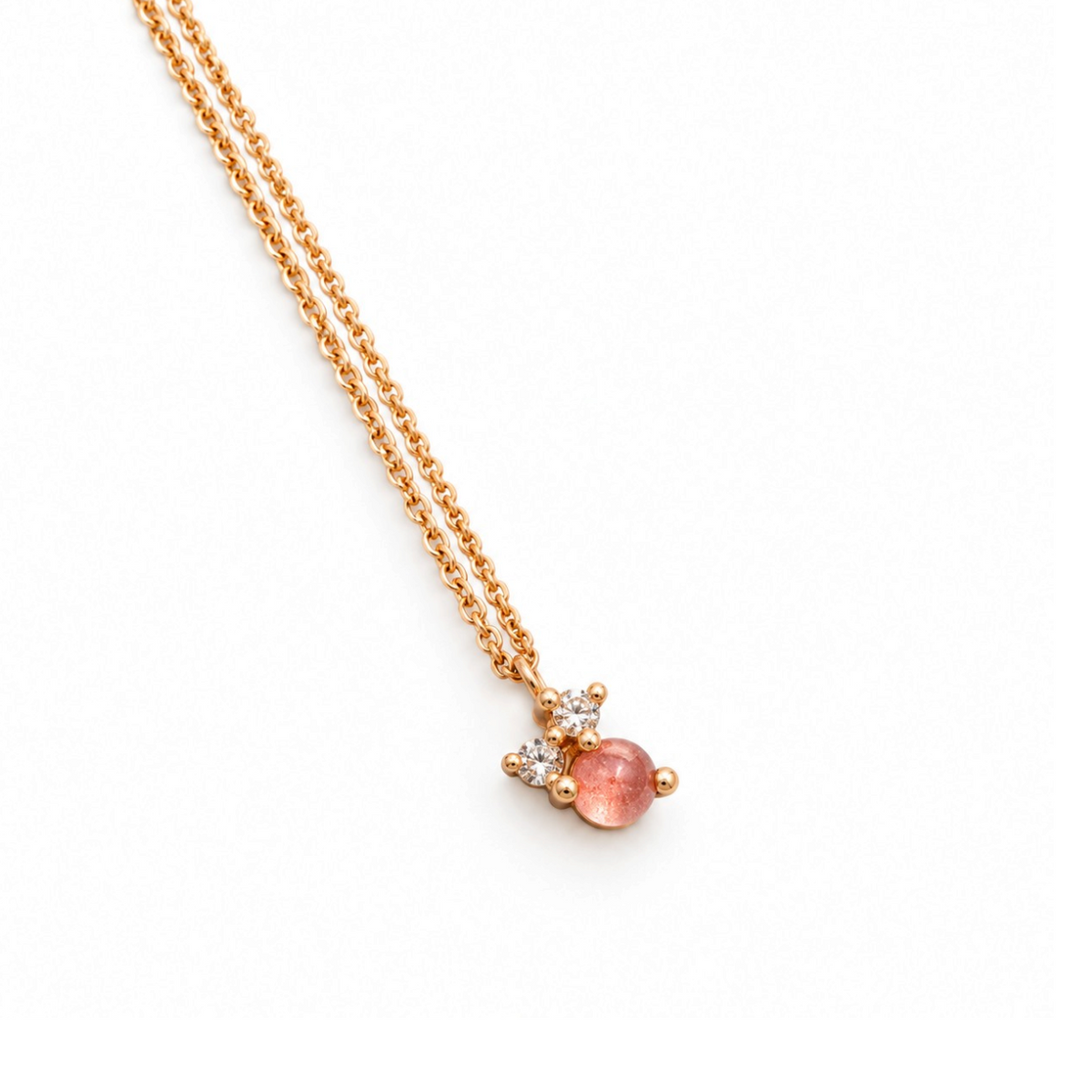 Halskette Stellini, Turmalin Pink, 18kt Fairtrade Roségold