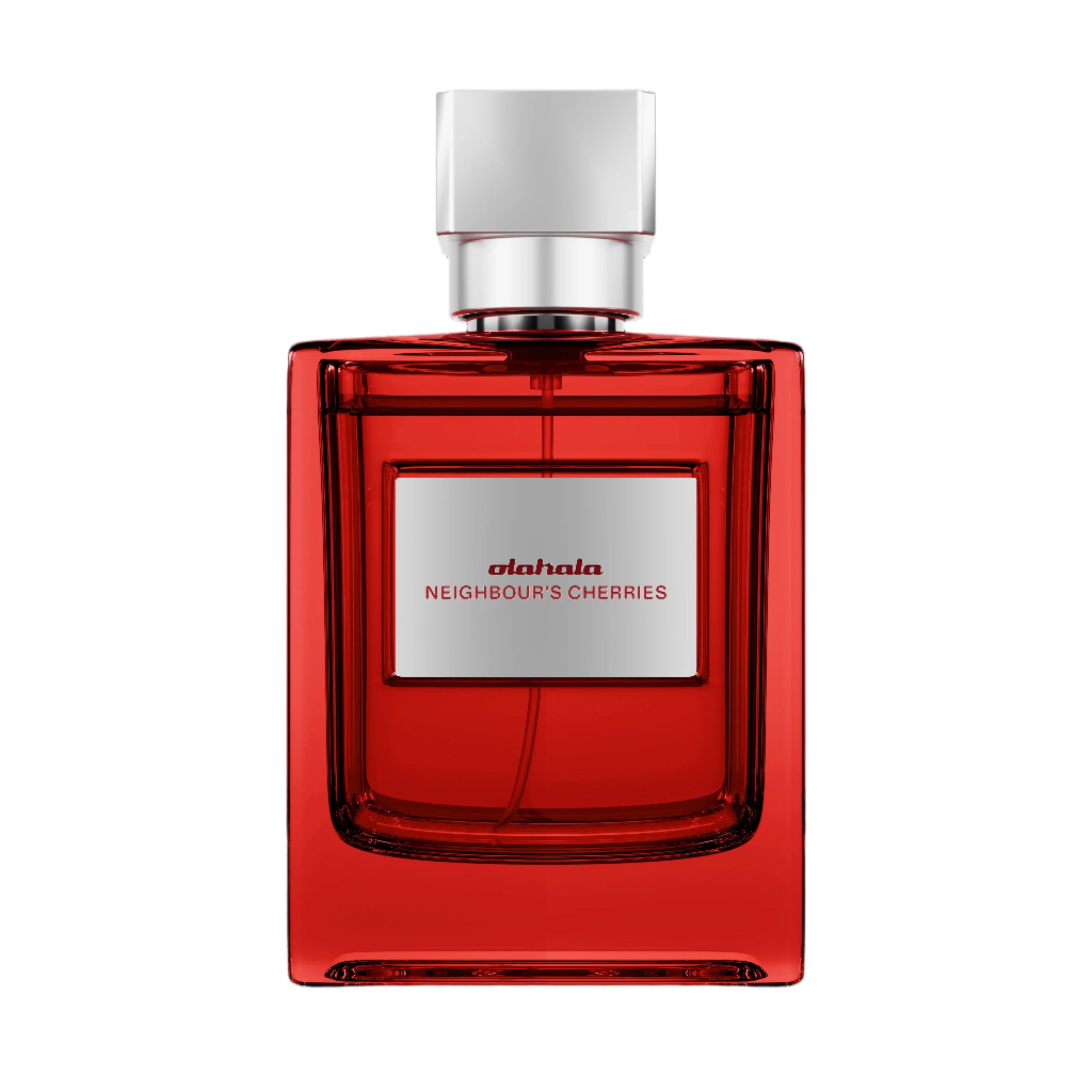 Roter Flakon von Neighbour’s Cherries by OLAKALA – sinnlich-fruchtiger Kirsch-Leder-Duft