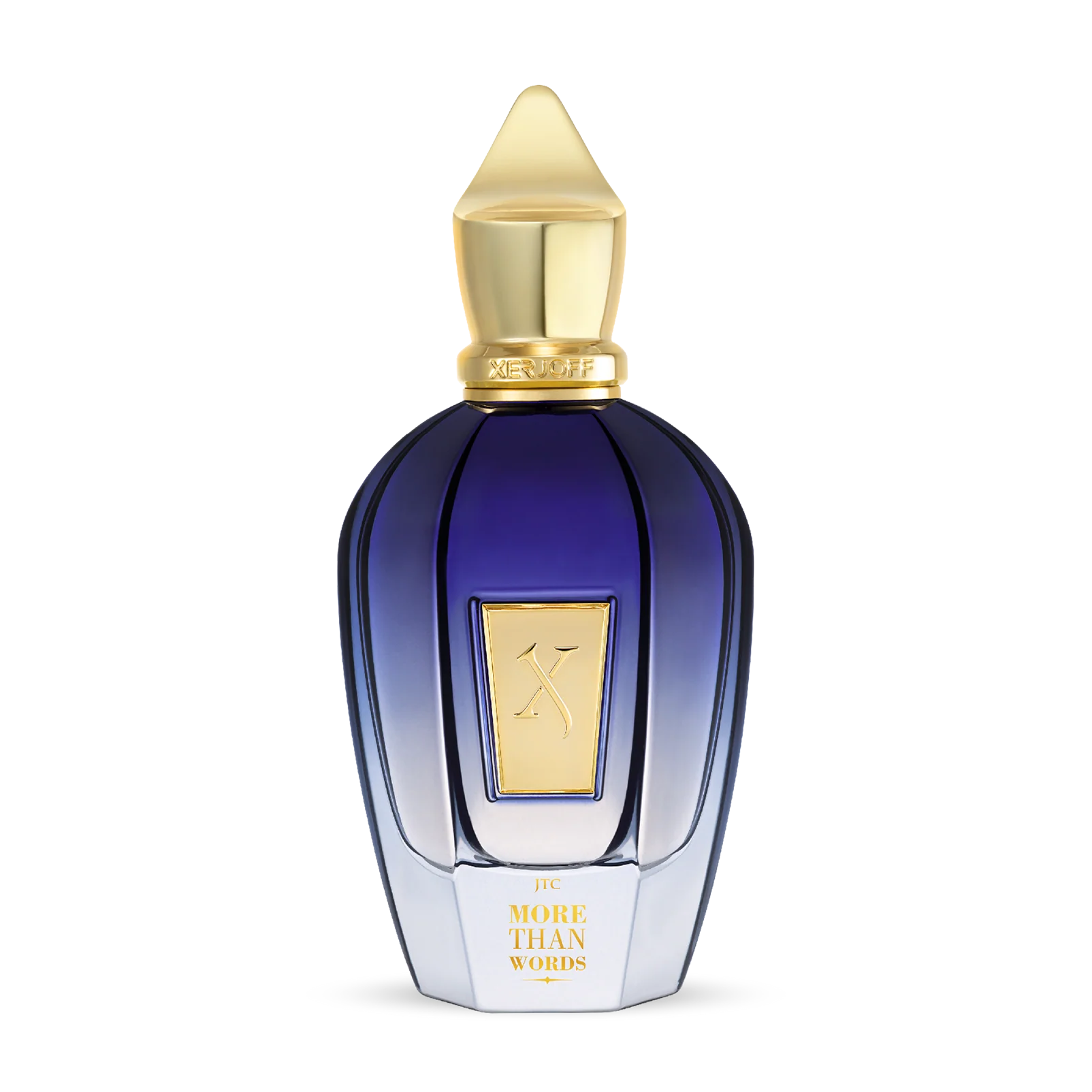 Flakon von Xerjoff More Than Words – Join The Club Collection in blauem Glas