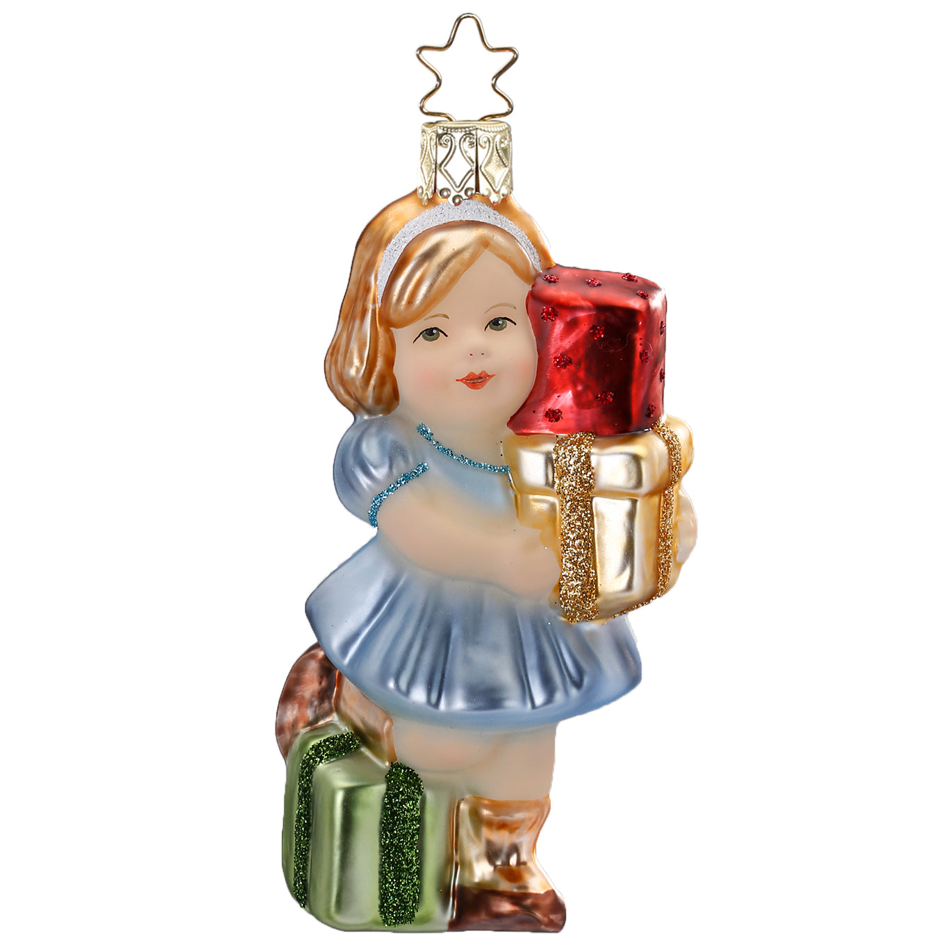 Glaskugel Hänger Geschenk für Dich, Mädchen mit Geschenke, 11 cm 10066S019 Inge Glas