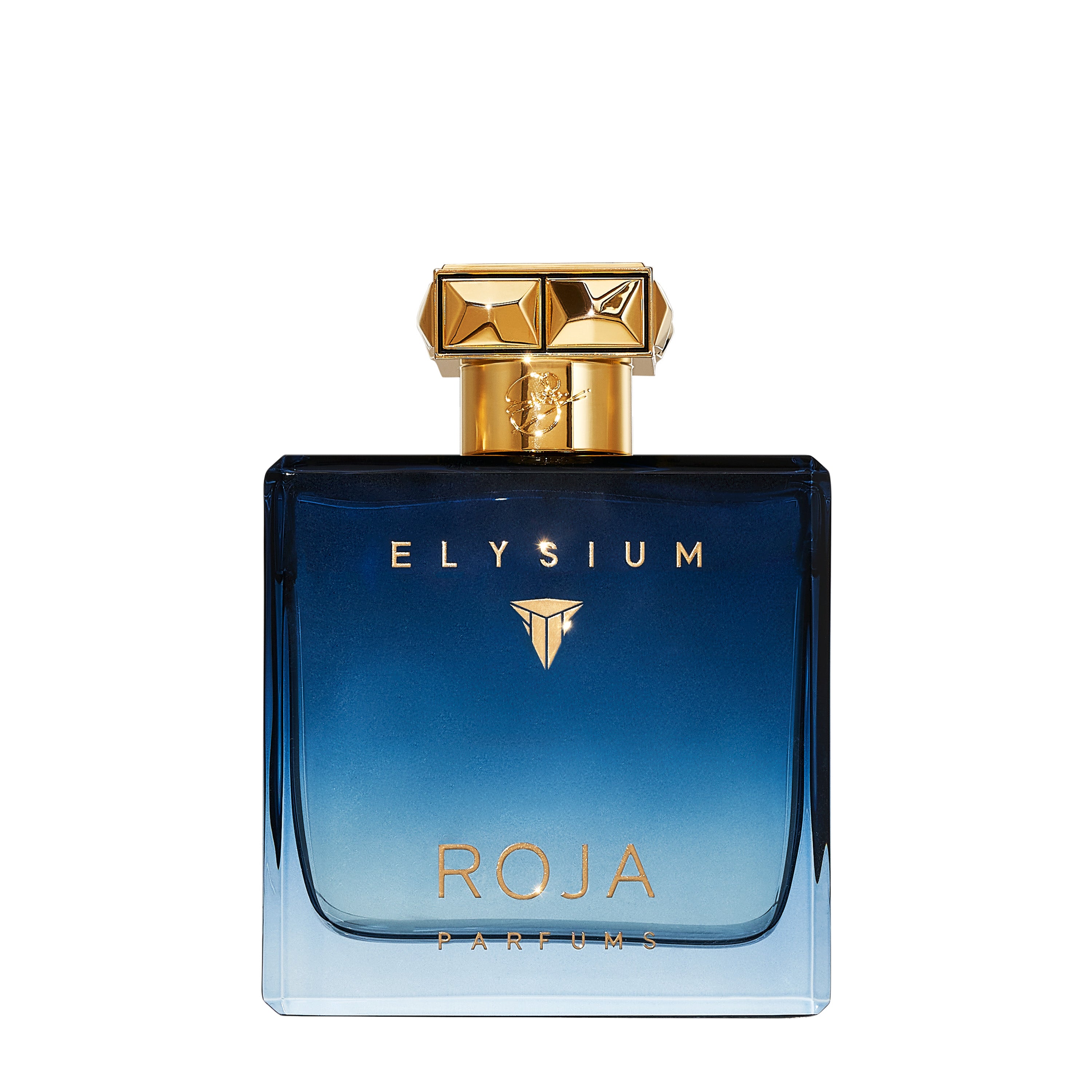 Elysium Parfum Cologne Pour Homme von Roja Parfums – eleganter Flakon mit goldener Kappe, vereint Frische und Tiefe. Jetzt bei 4D OUTFITTERS erhältlich.