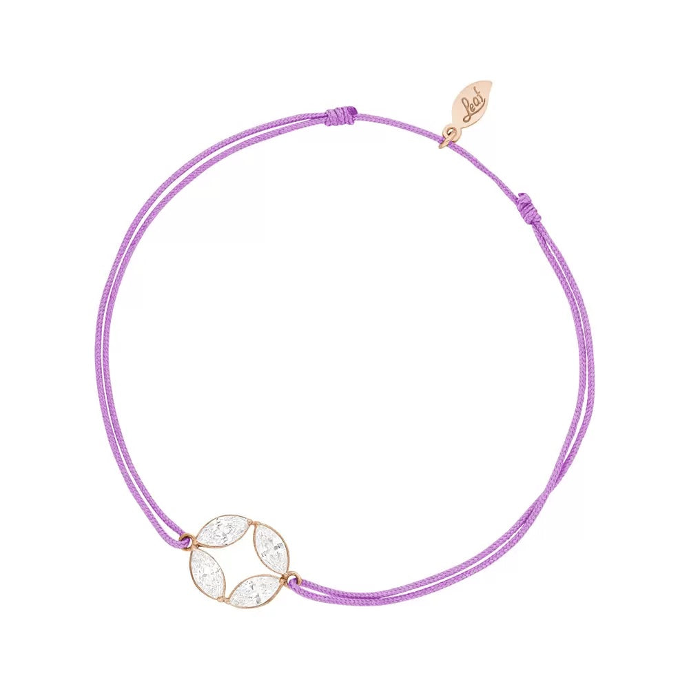 Gluecksbaendchen-Round-Flower-Rosegold-vergoldet-Violett-_-ab2240-violett