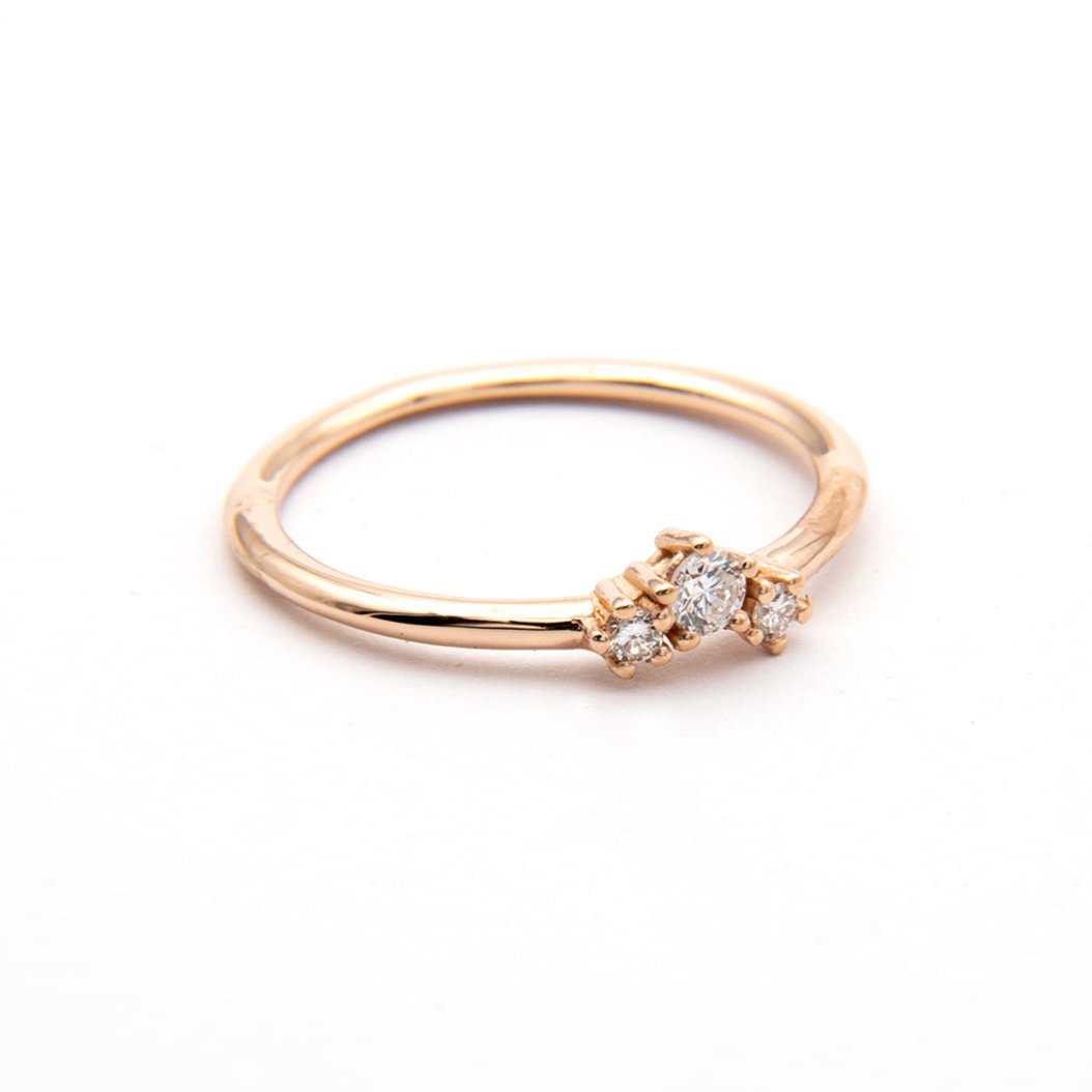 Sparkle Noen Rosegold 18k Ring Diamond 71095_012 4D OUTFITTERS