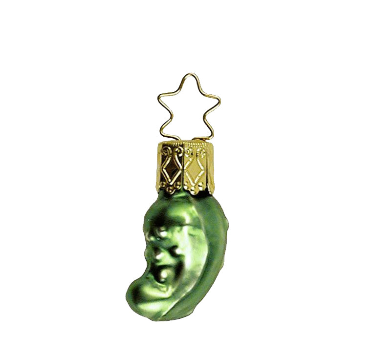 Inge Glas Christbaumschmuck kleine grüne Weihnachtsgurke, 3,5 cm