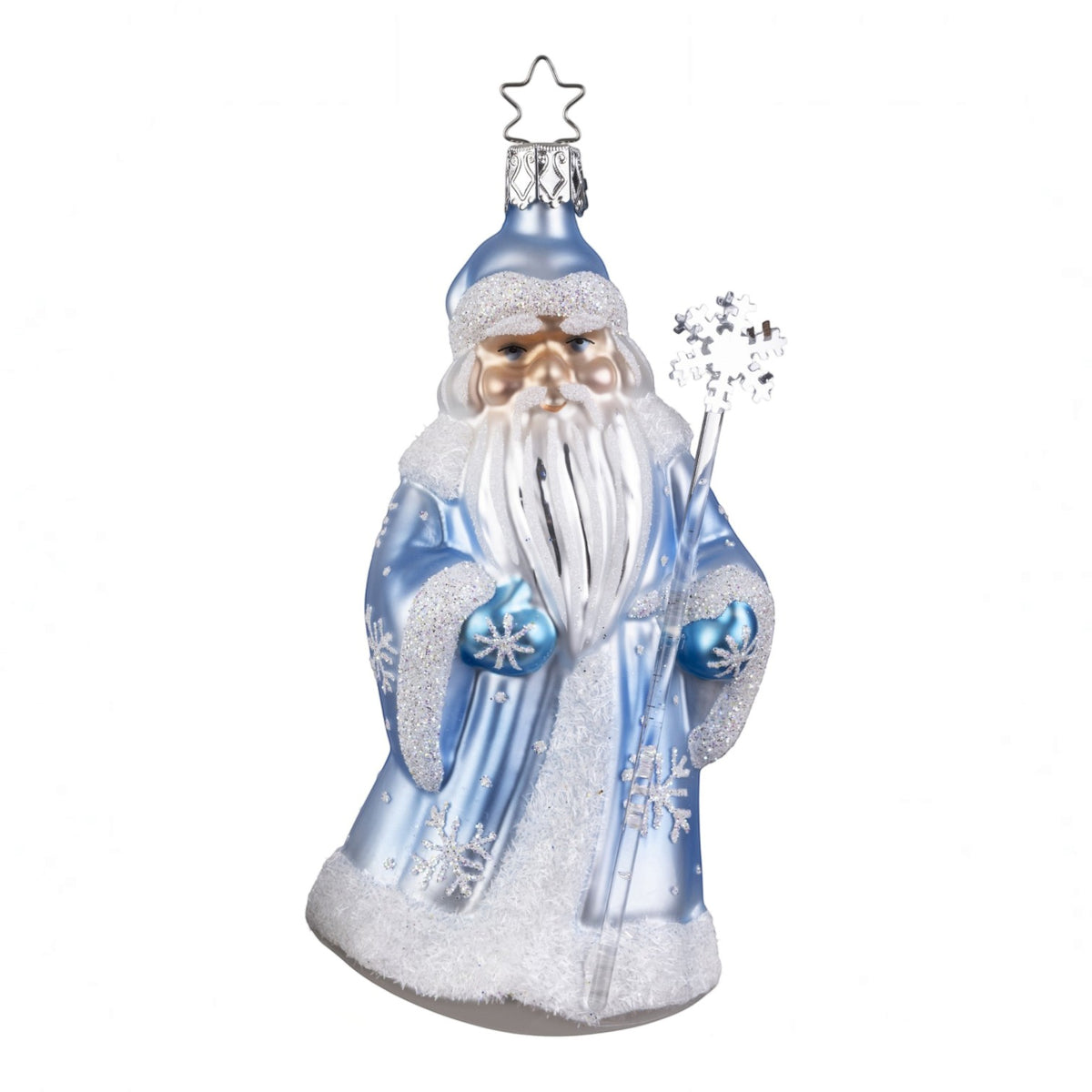 Inge Glas Jahresornament 2026 Väterchen Frost hellblau, Limited Edition, Vorderseite 10001S026