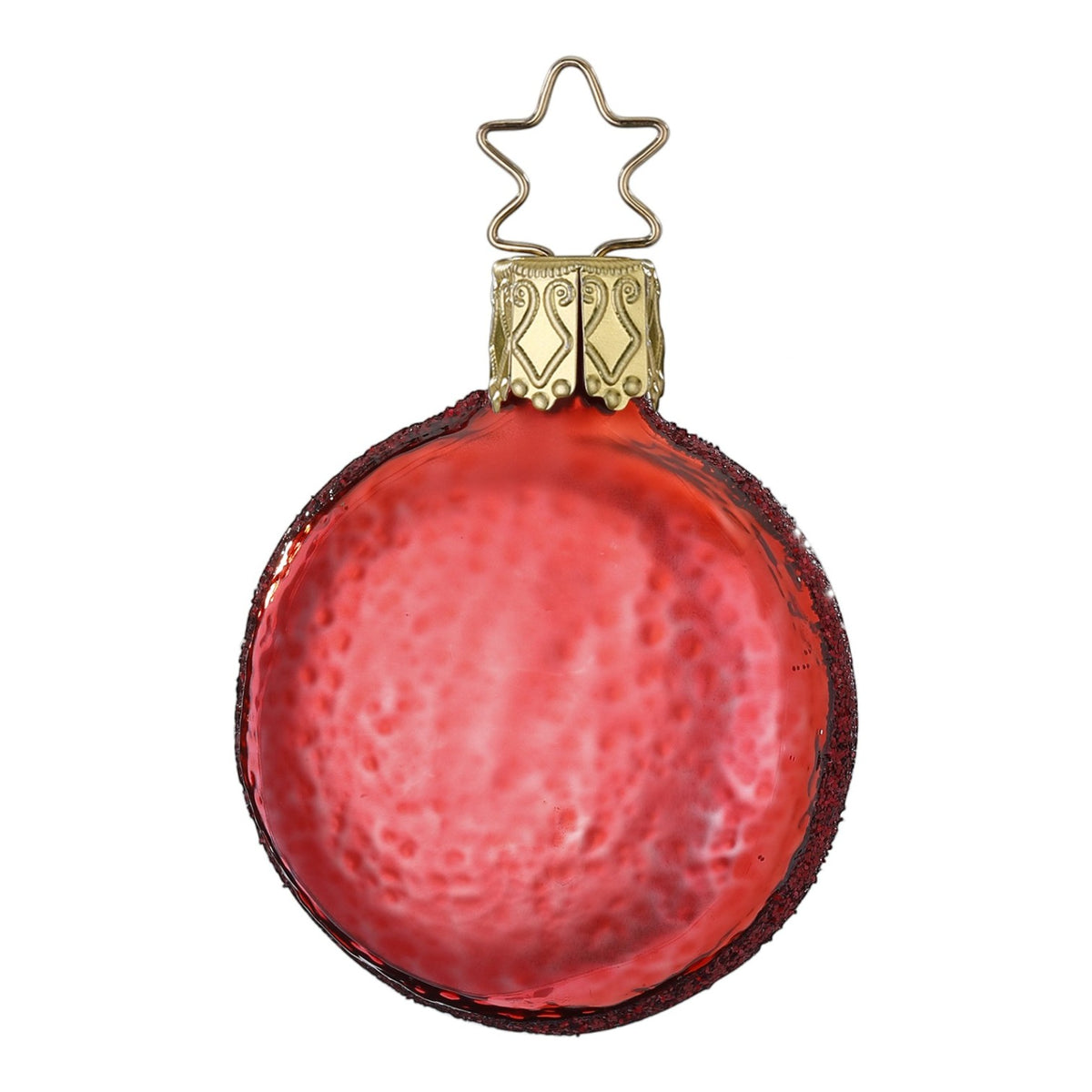 Glaskugel Anhänger Erdbeer Macaron, 5.5 cm 10002S026 Inge Glas