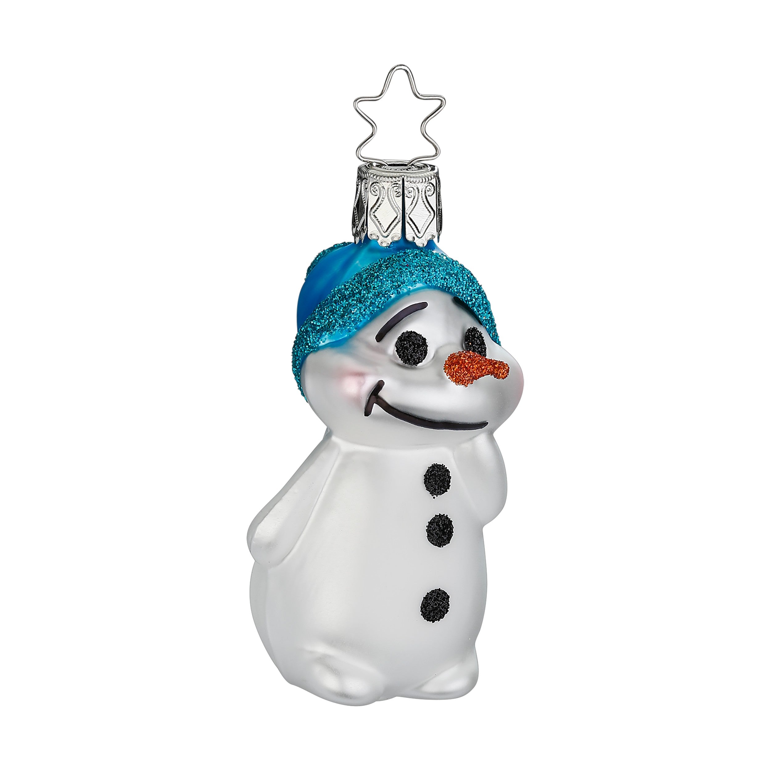 Glaskugel Anhänger Träum schön, Frostnase, Schneeman, 7 cm 10005S025 von Inge Glas