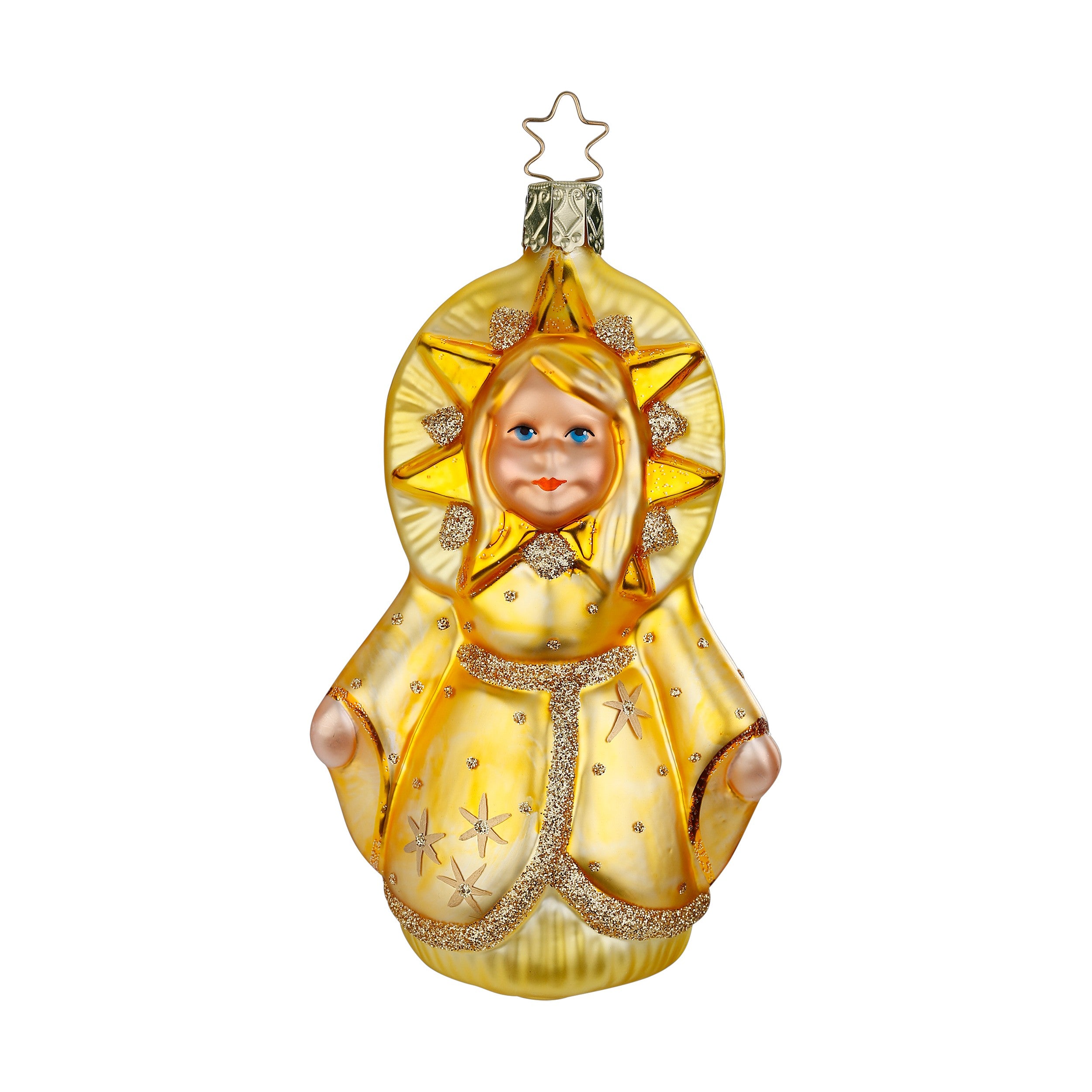 Glaskugel Anhänger Mutter Sonne, 12 cm 10009S025 von Inge Glas